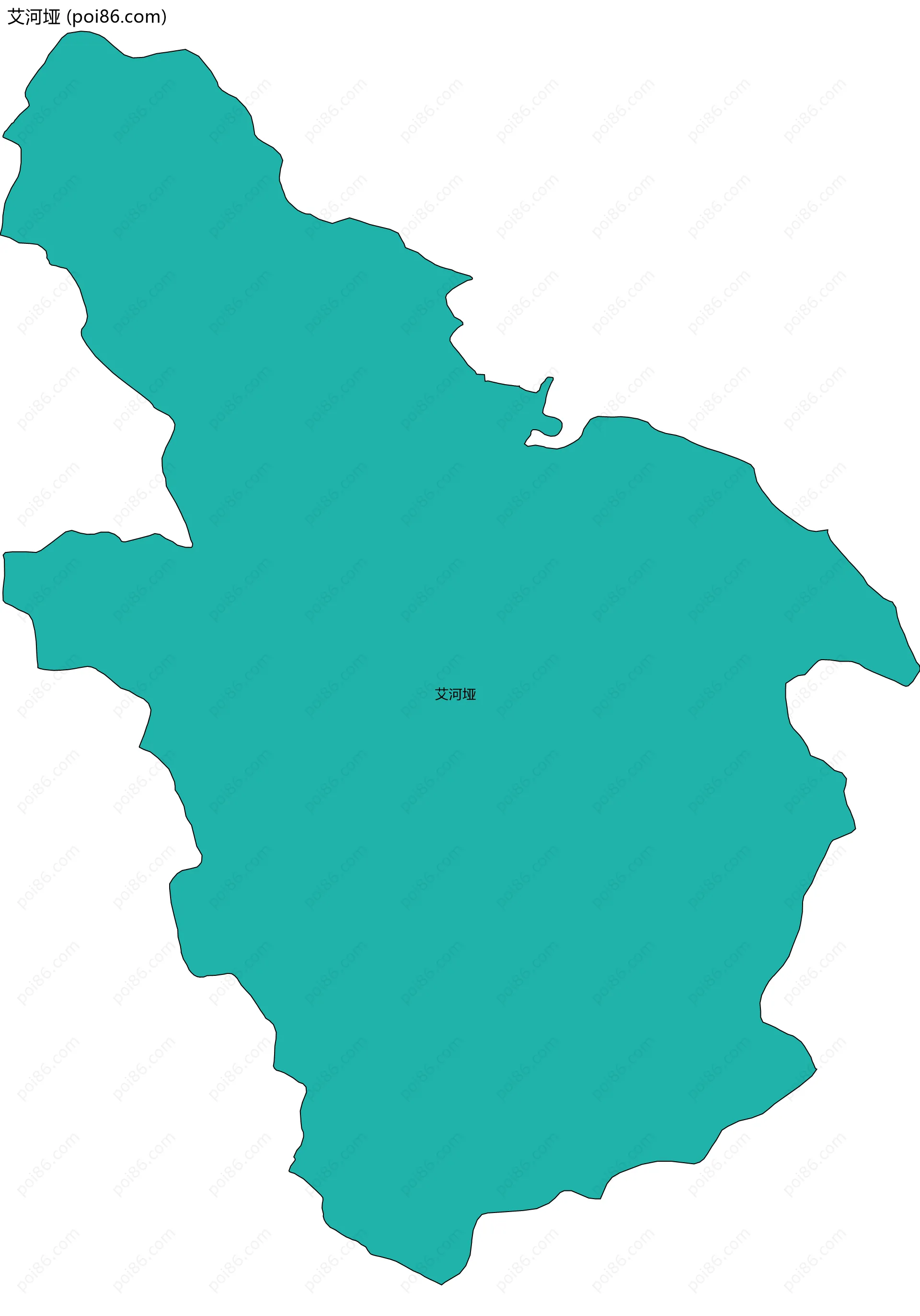 艾河垭边界地图