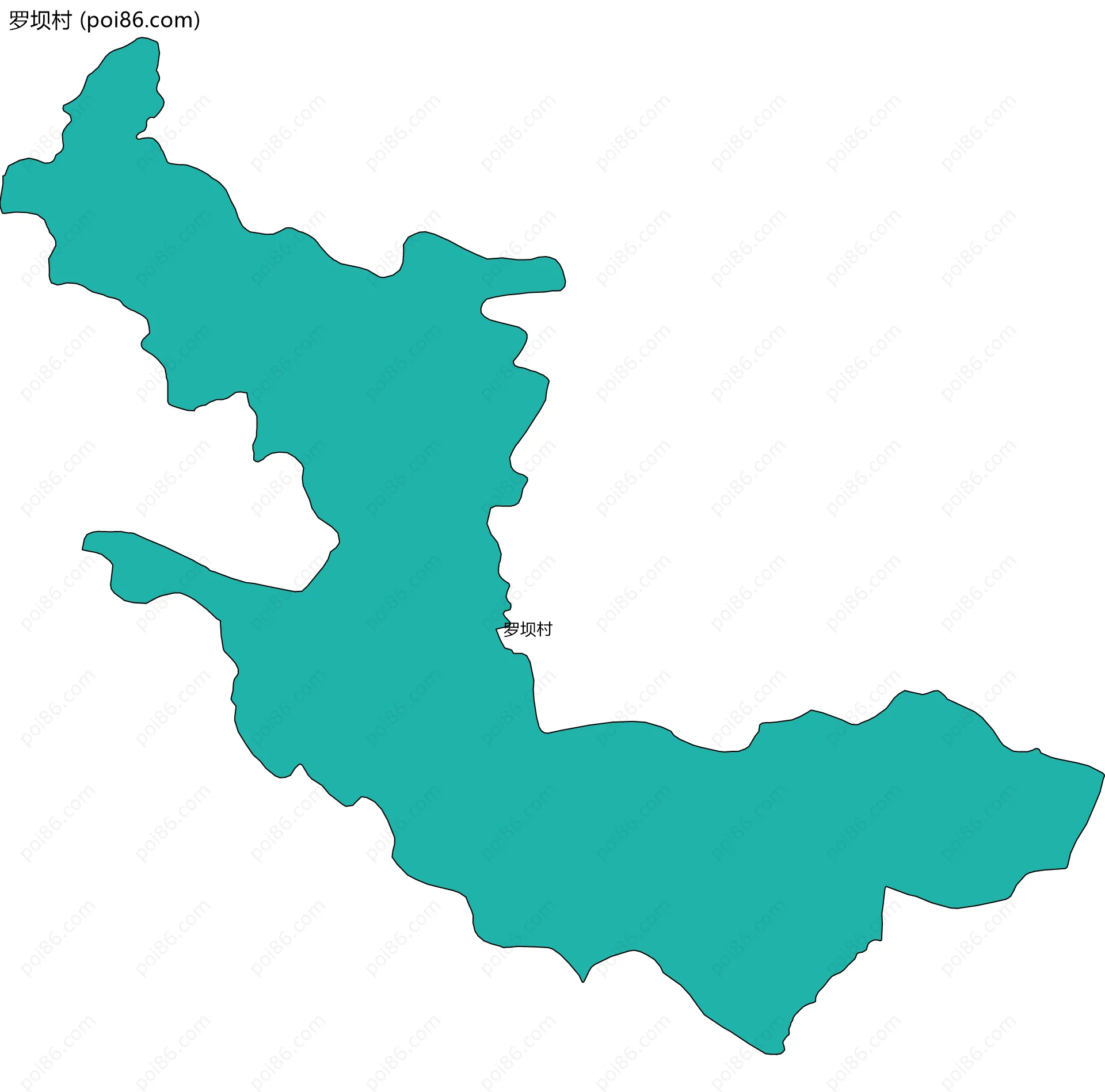 罗坝村边界地图