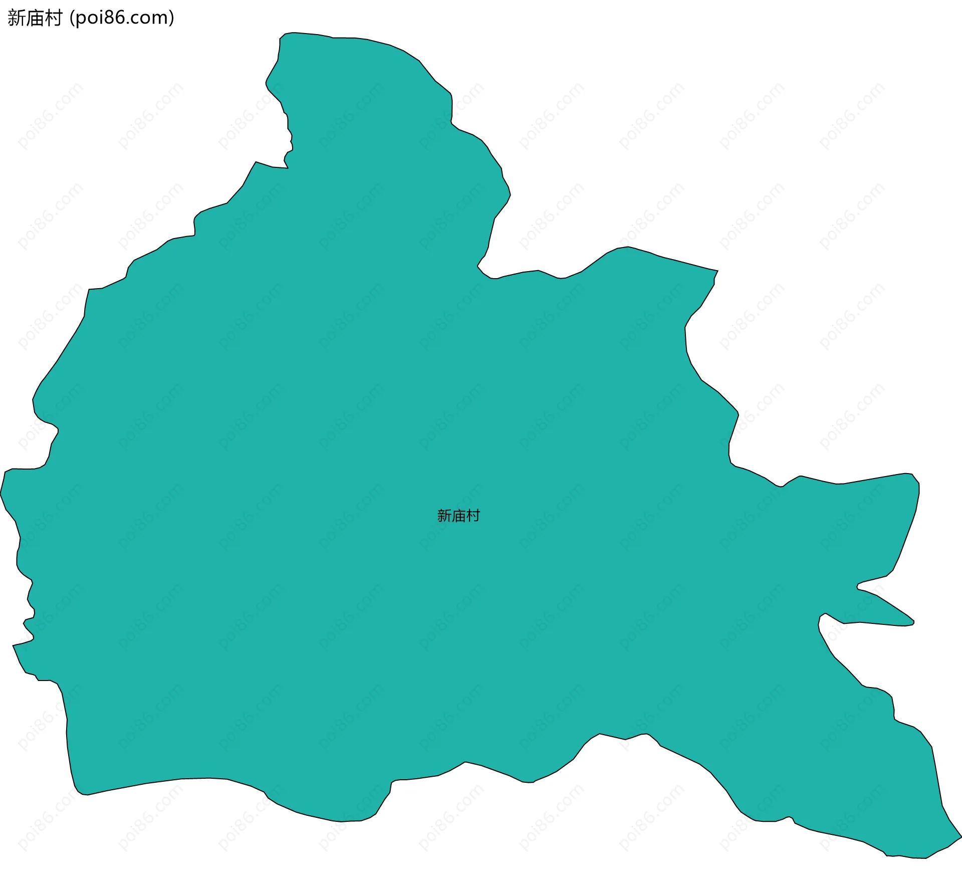 新庙村边界地图