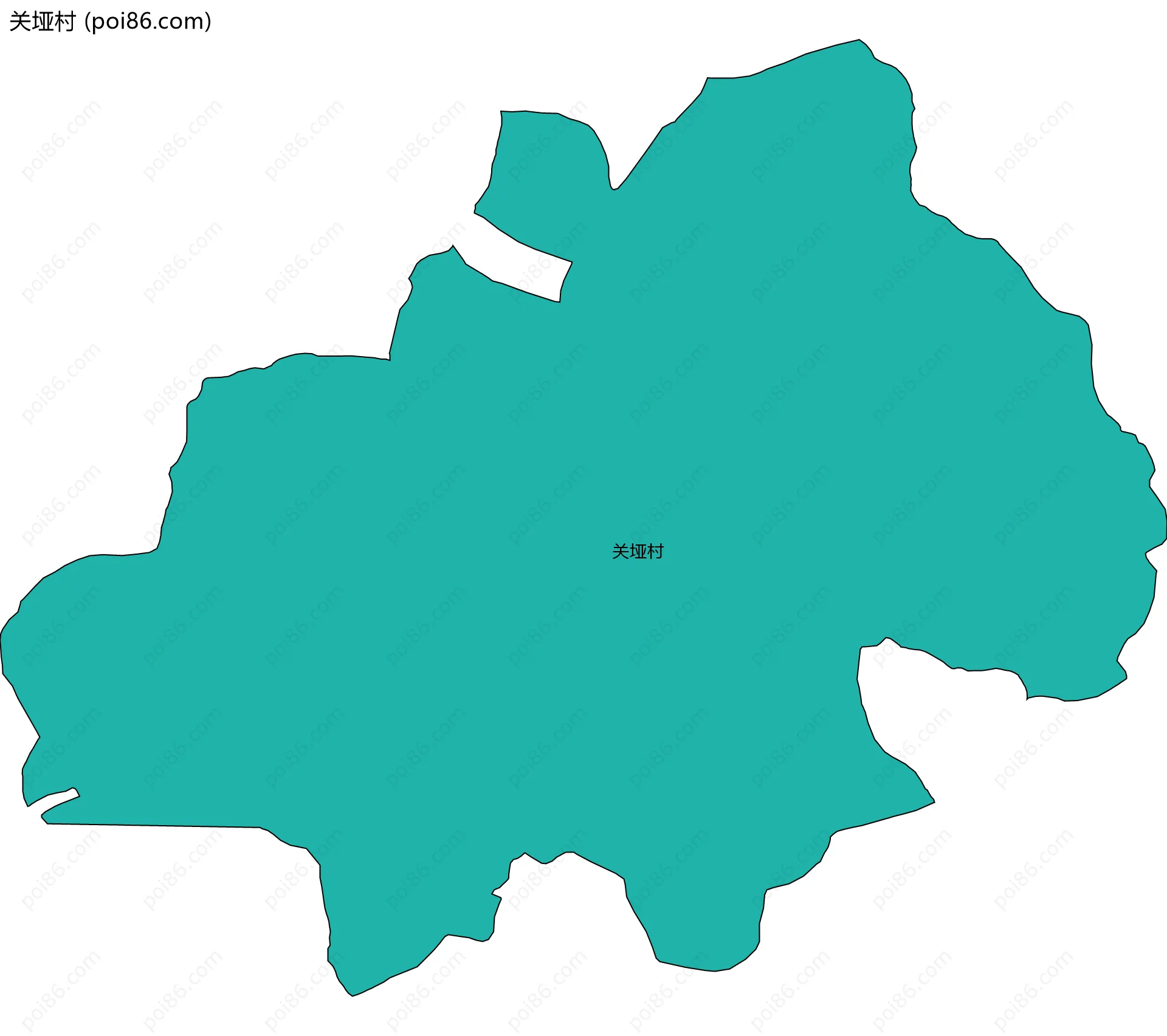 关垭村边界地图