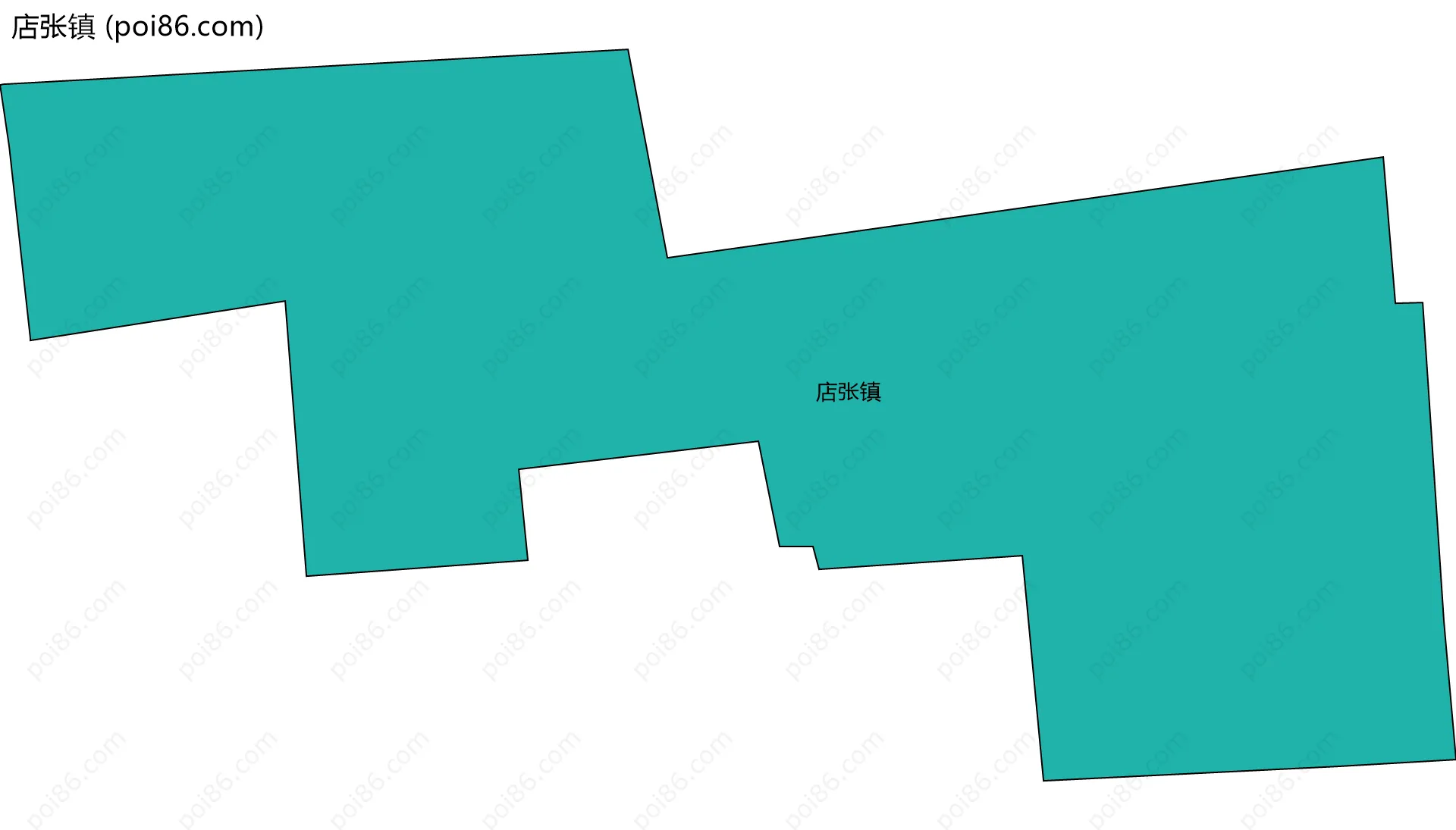 店张镇边界地图