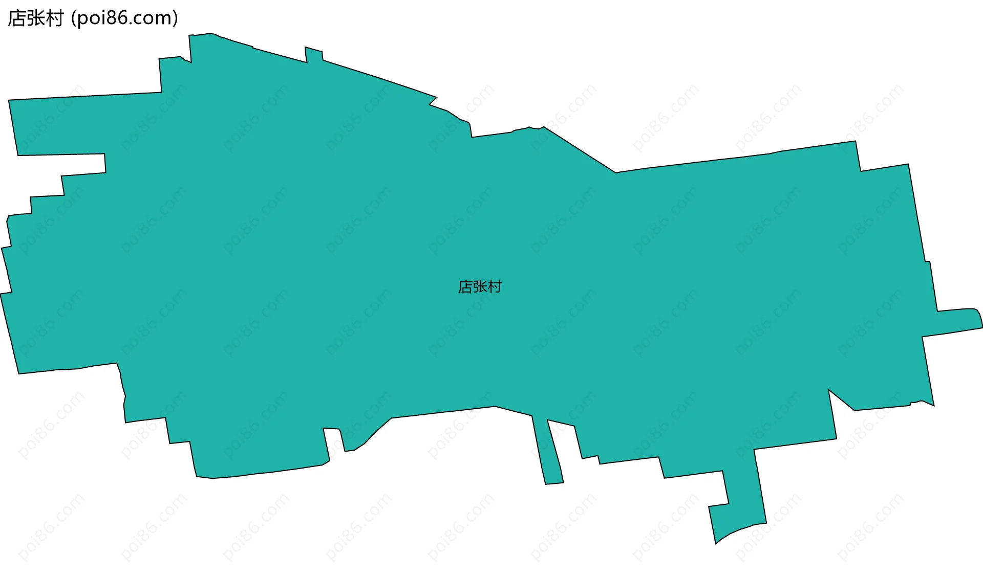 店张村边界地图