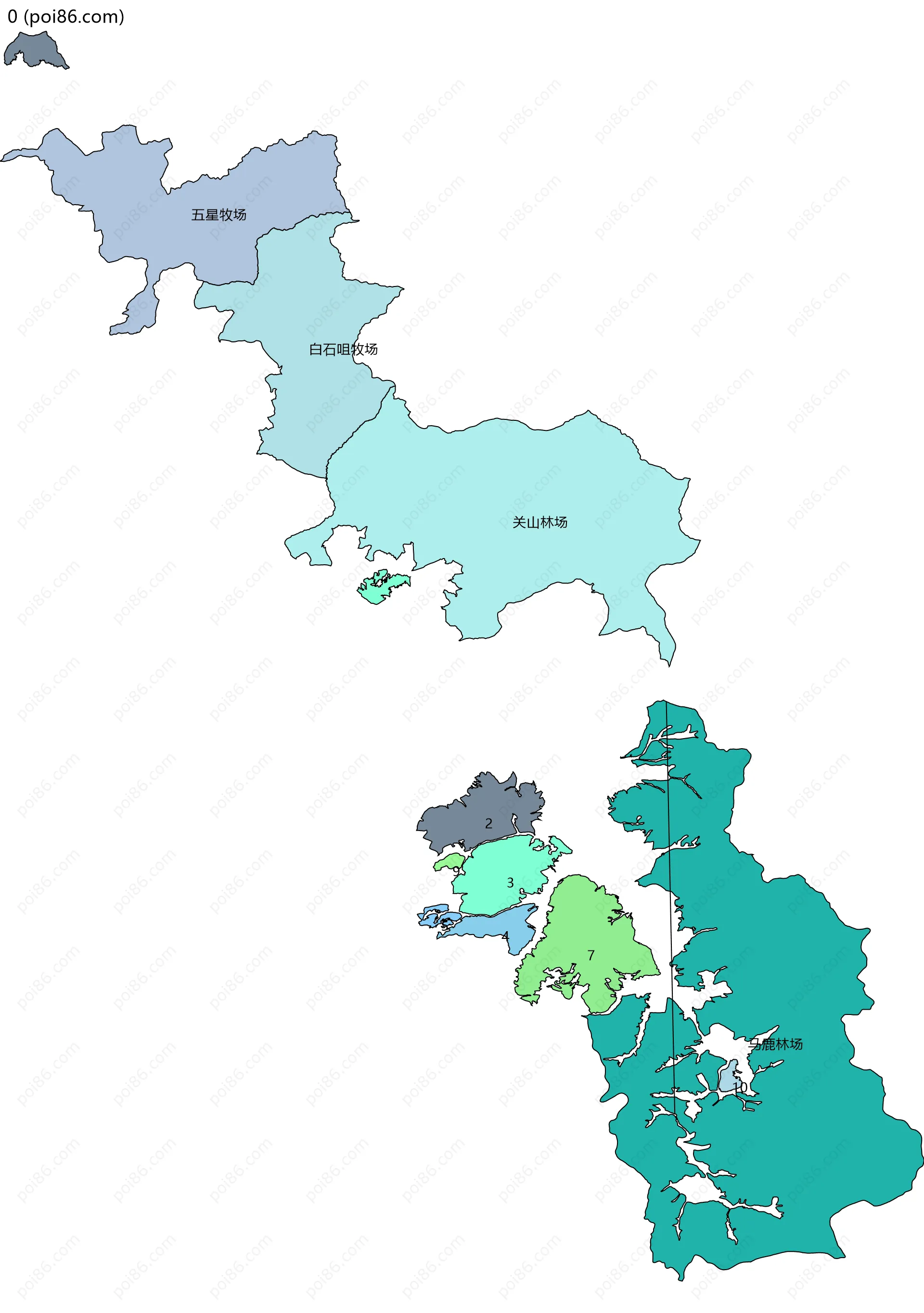 0边界地图(五级行政区划)