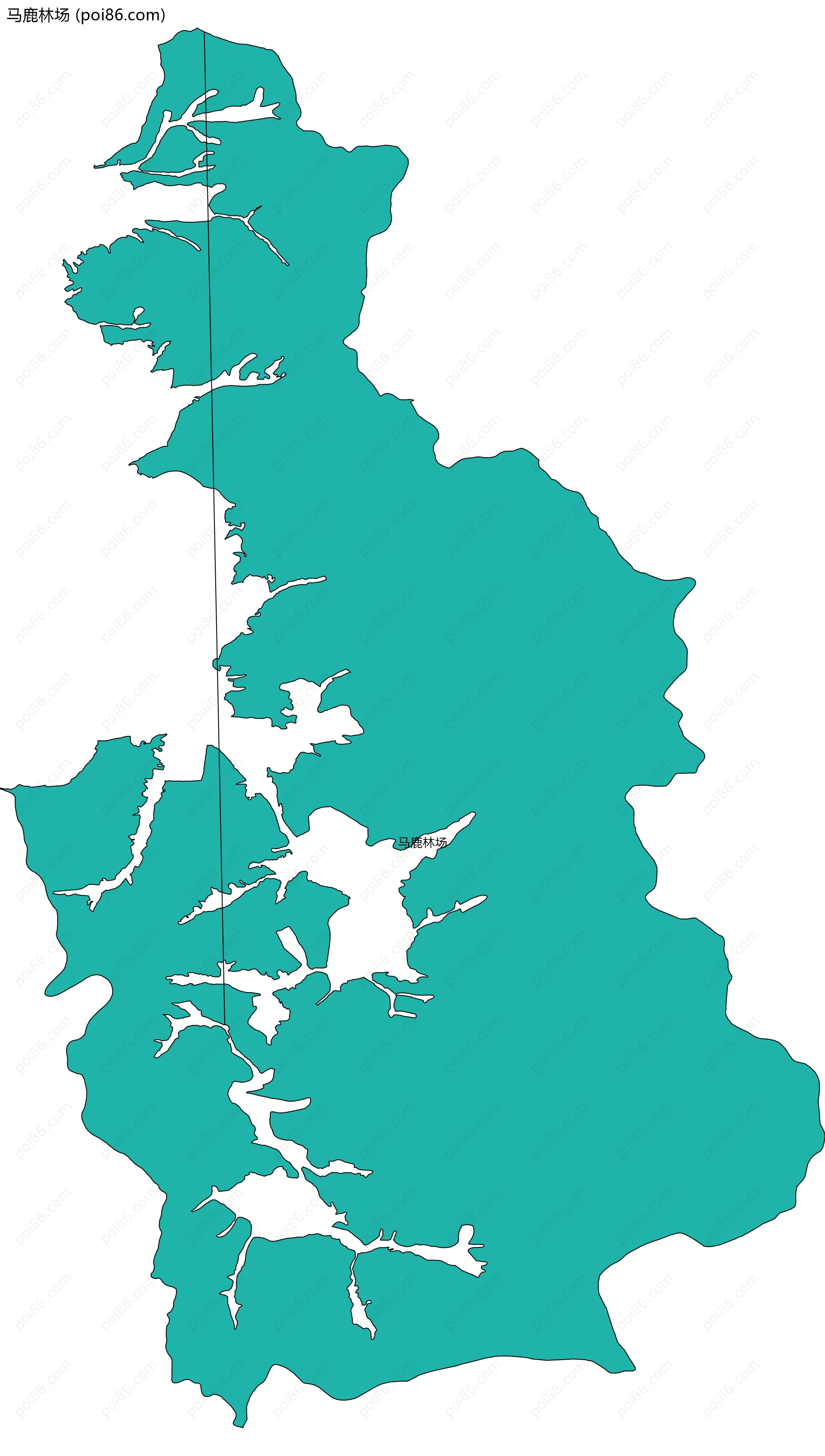 马鹿林场边界地图