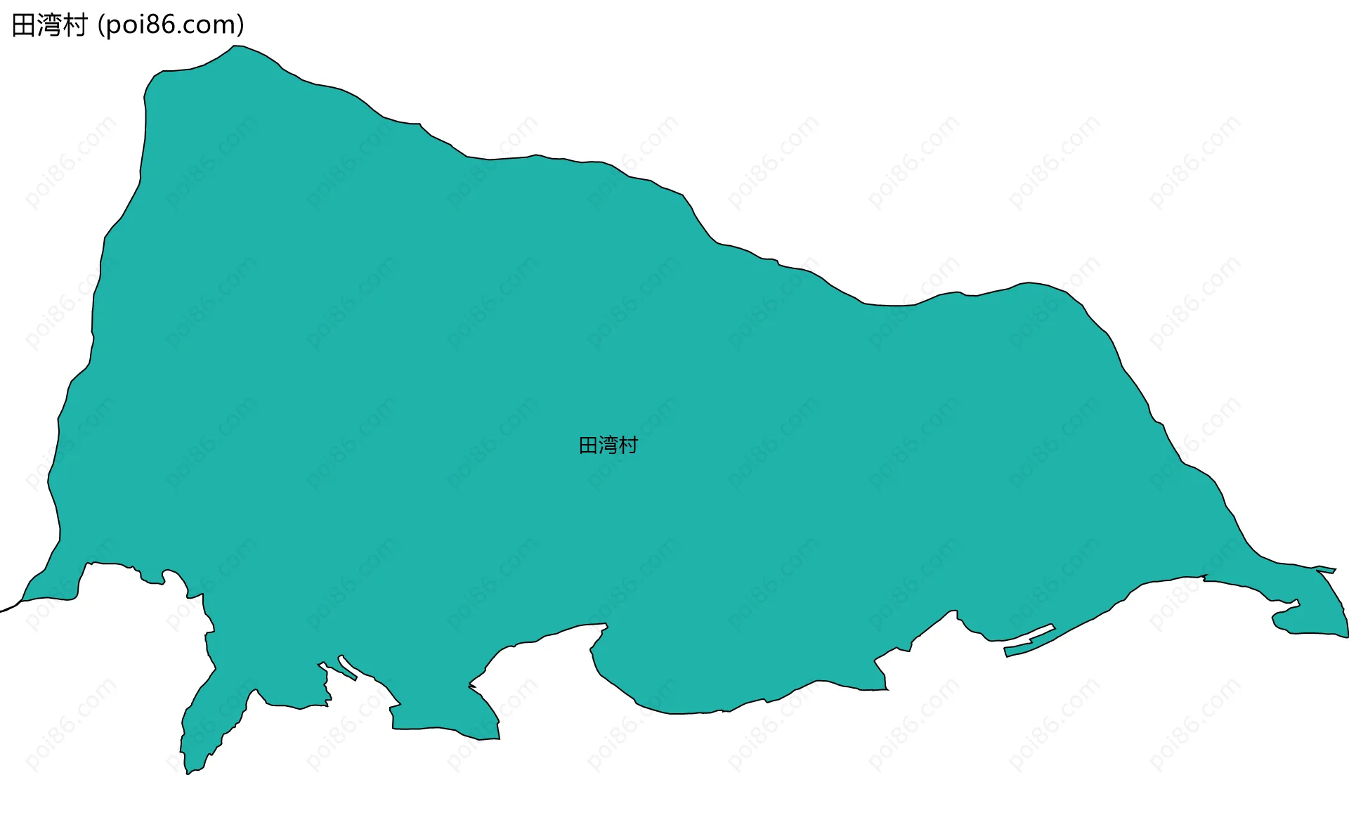 田湾村边界地图