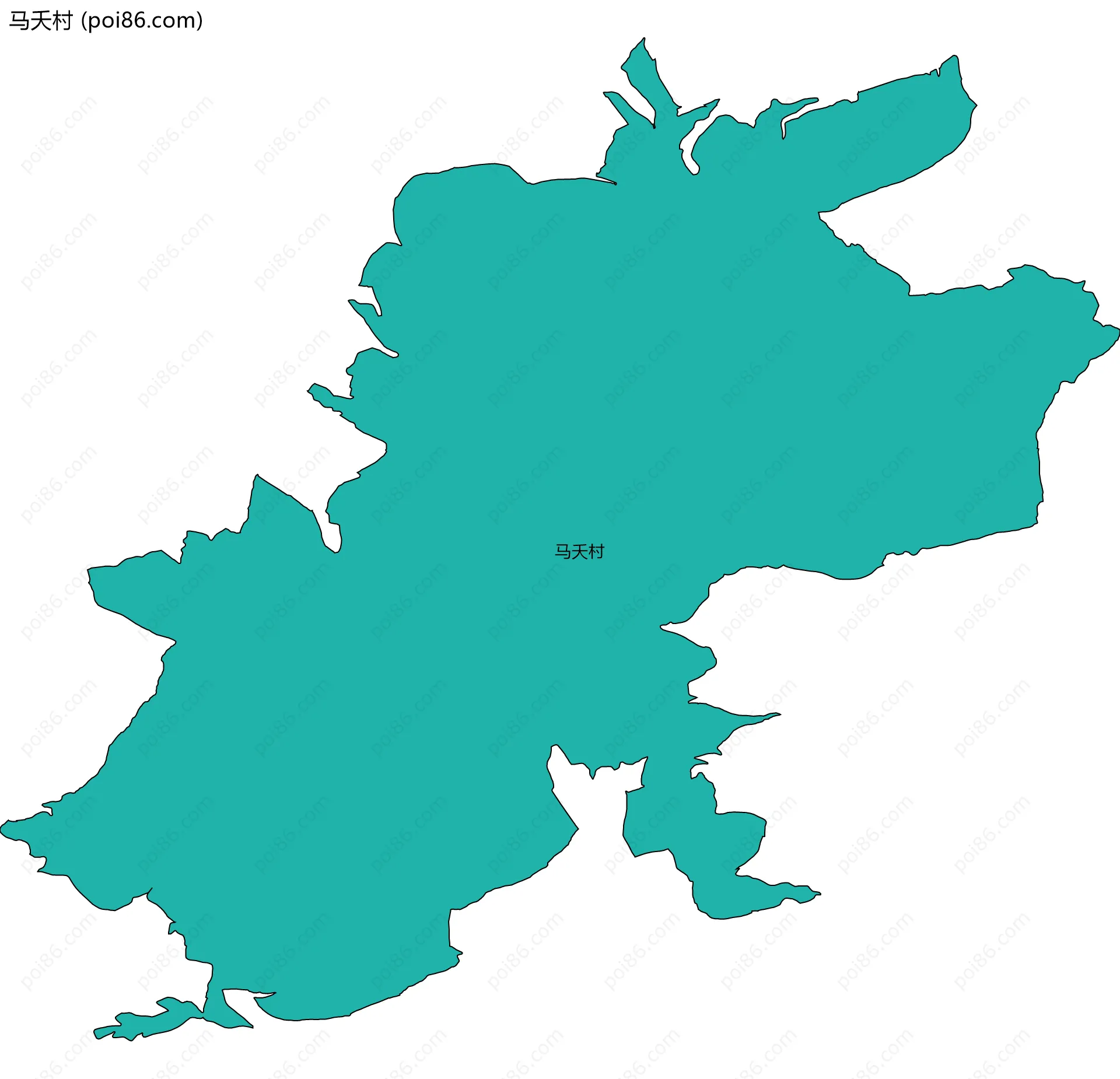 马夭村边界地图