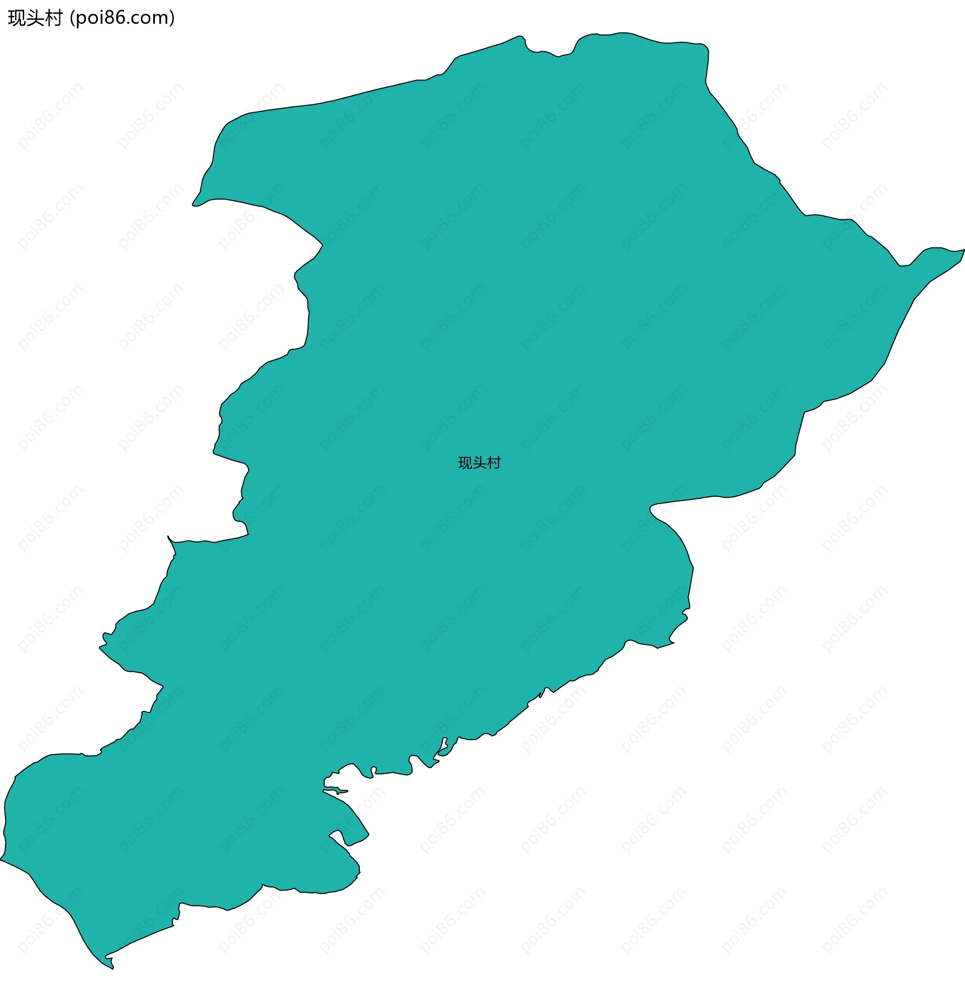 现头村边界地图