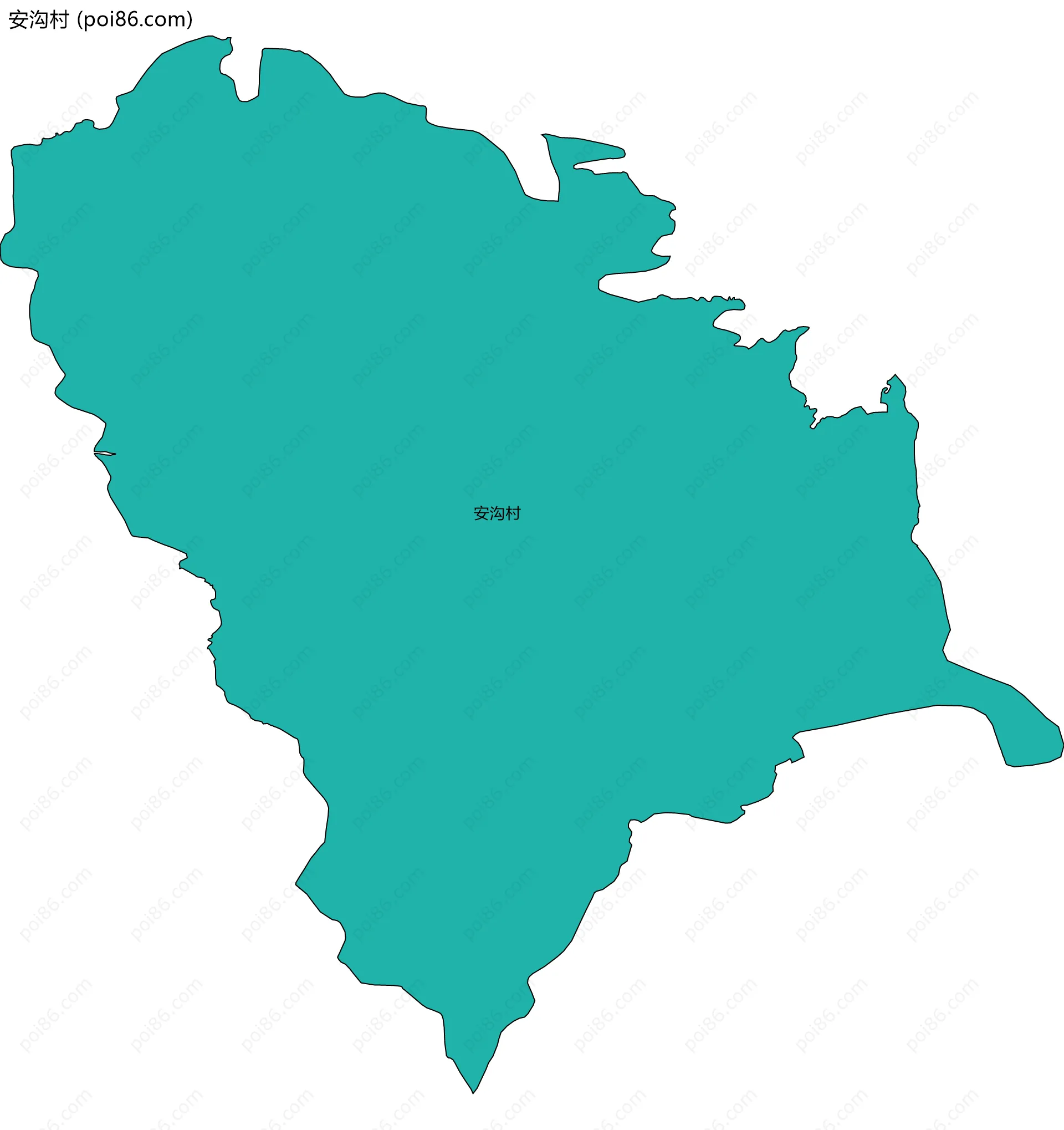 安沟村边界地图