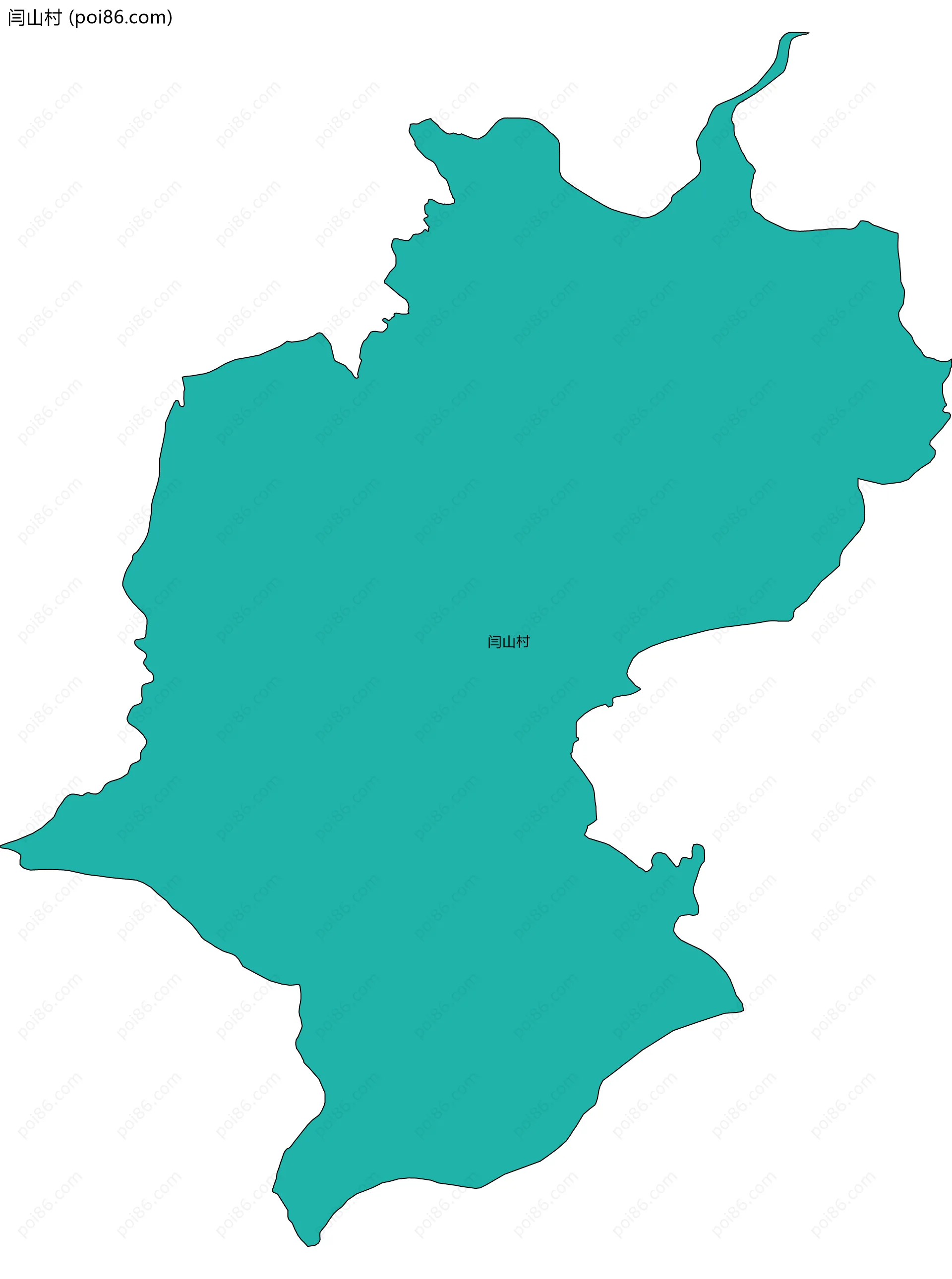 闫山村边界地图