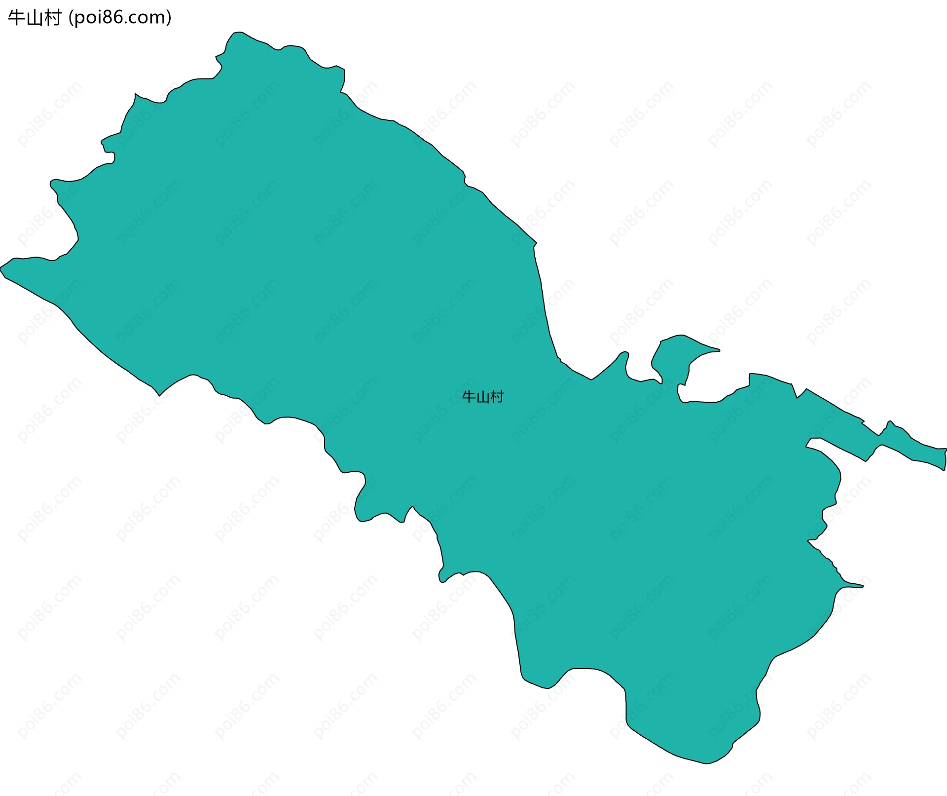 牛山村边界地图