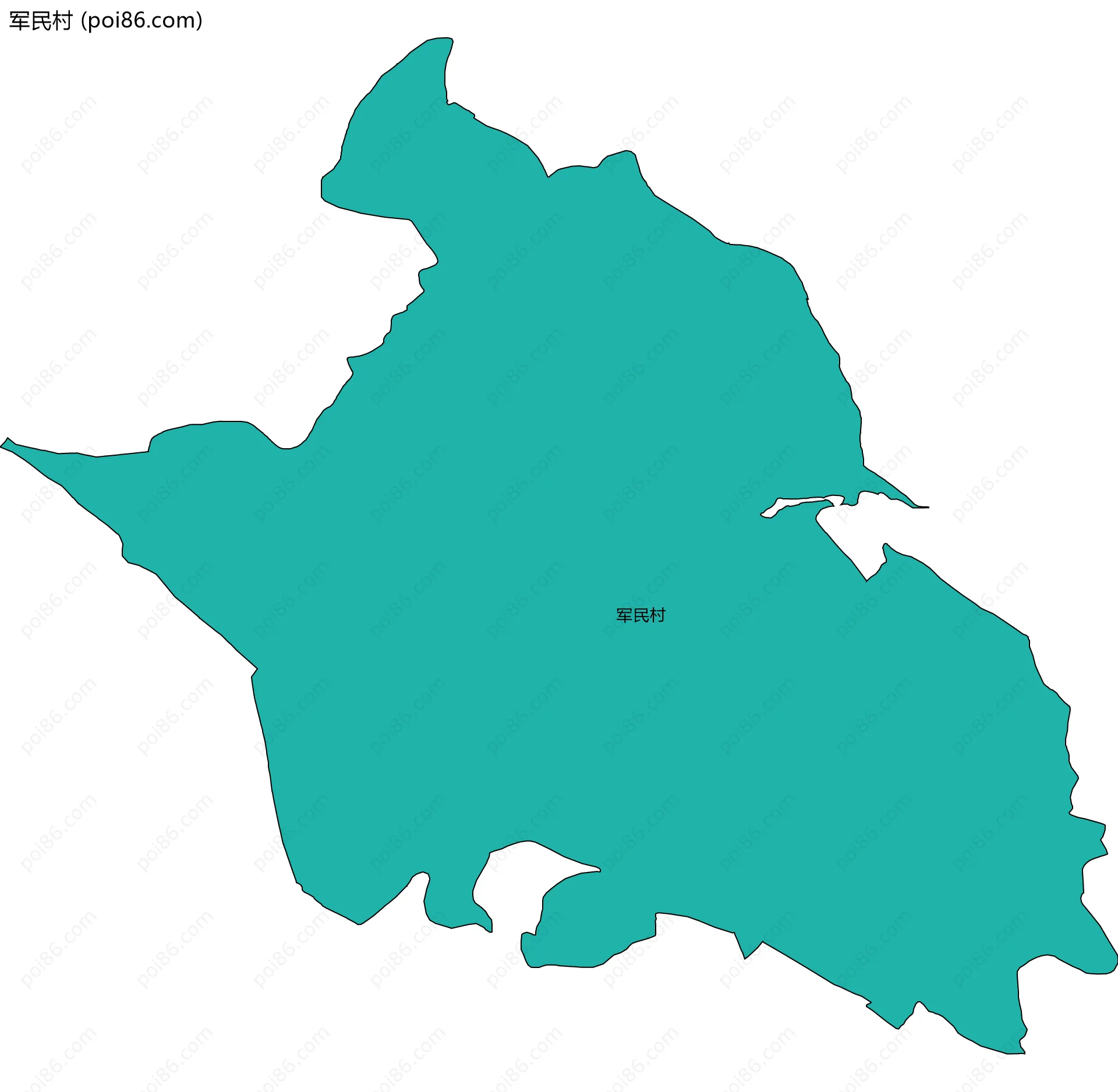 军民村边界地图