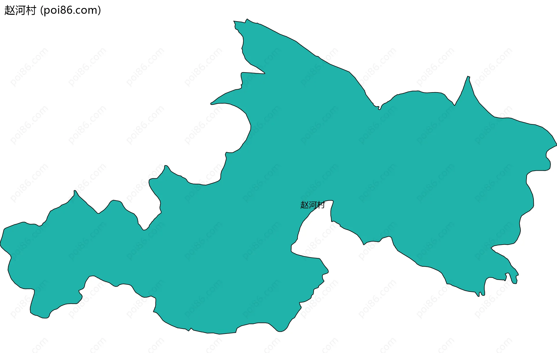 赵河村边界地图