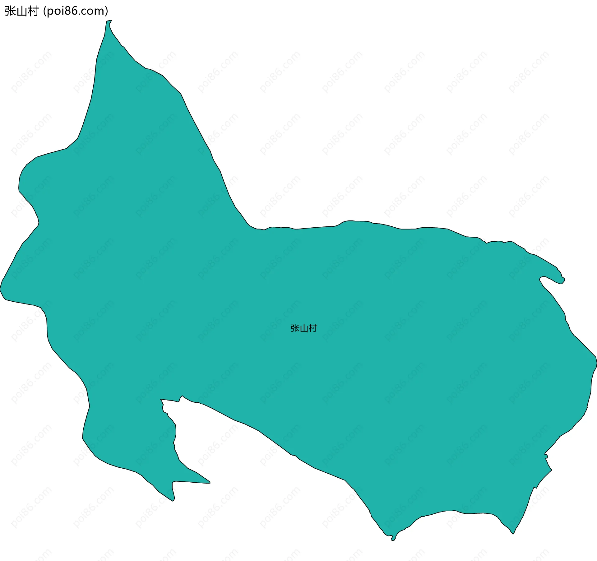 张山村边界地图