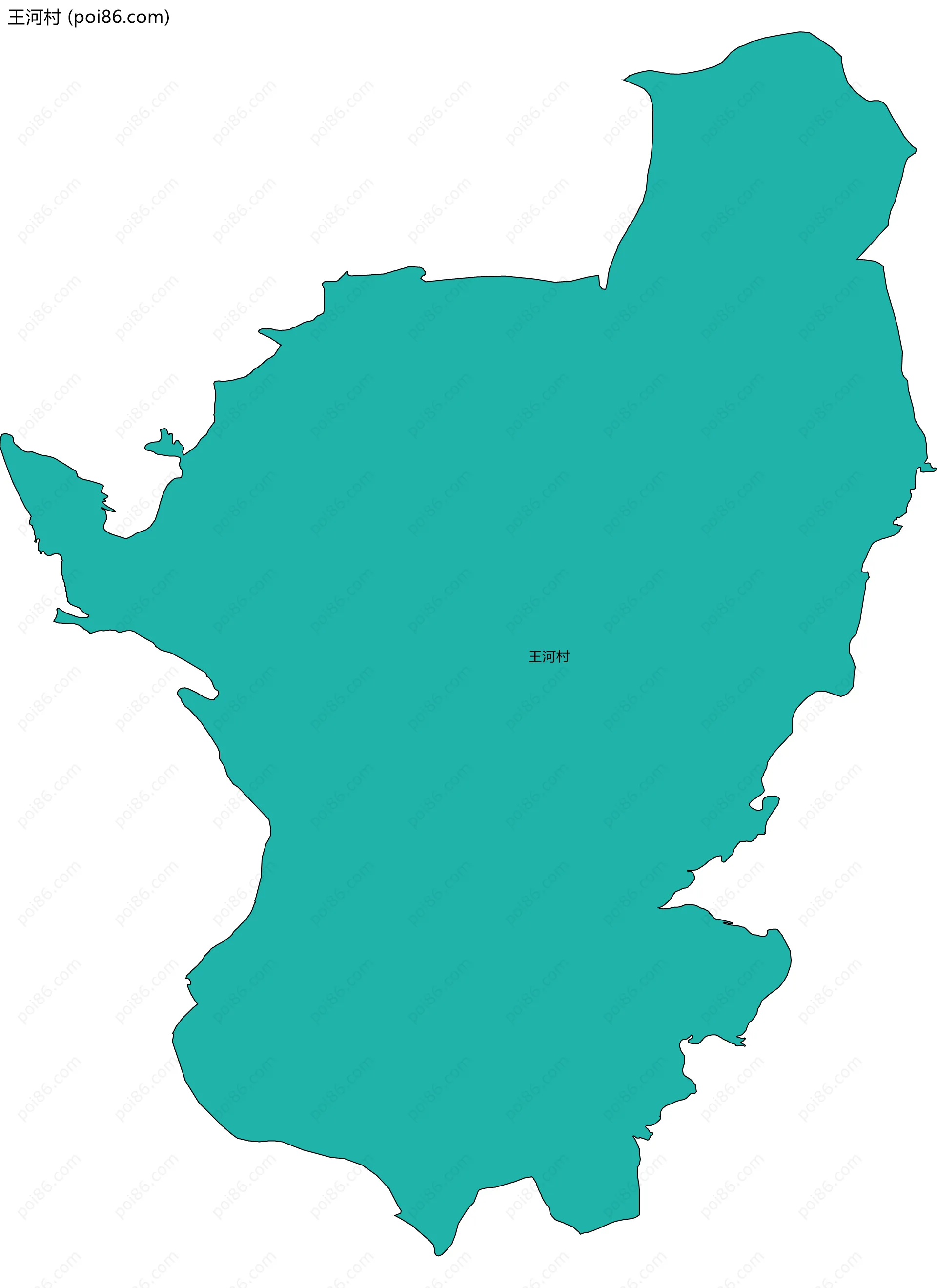 王河村边界地图