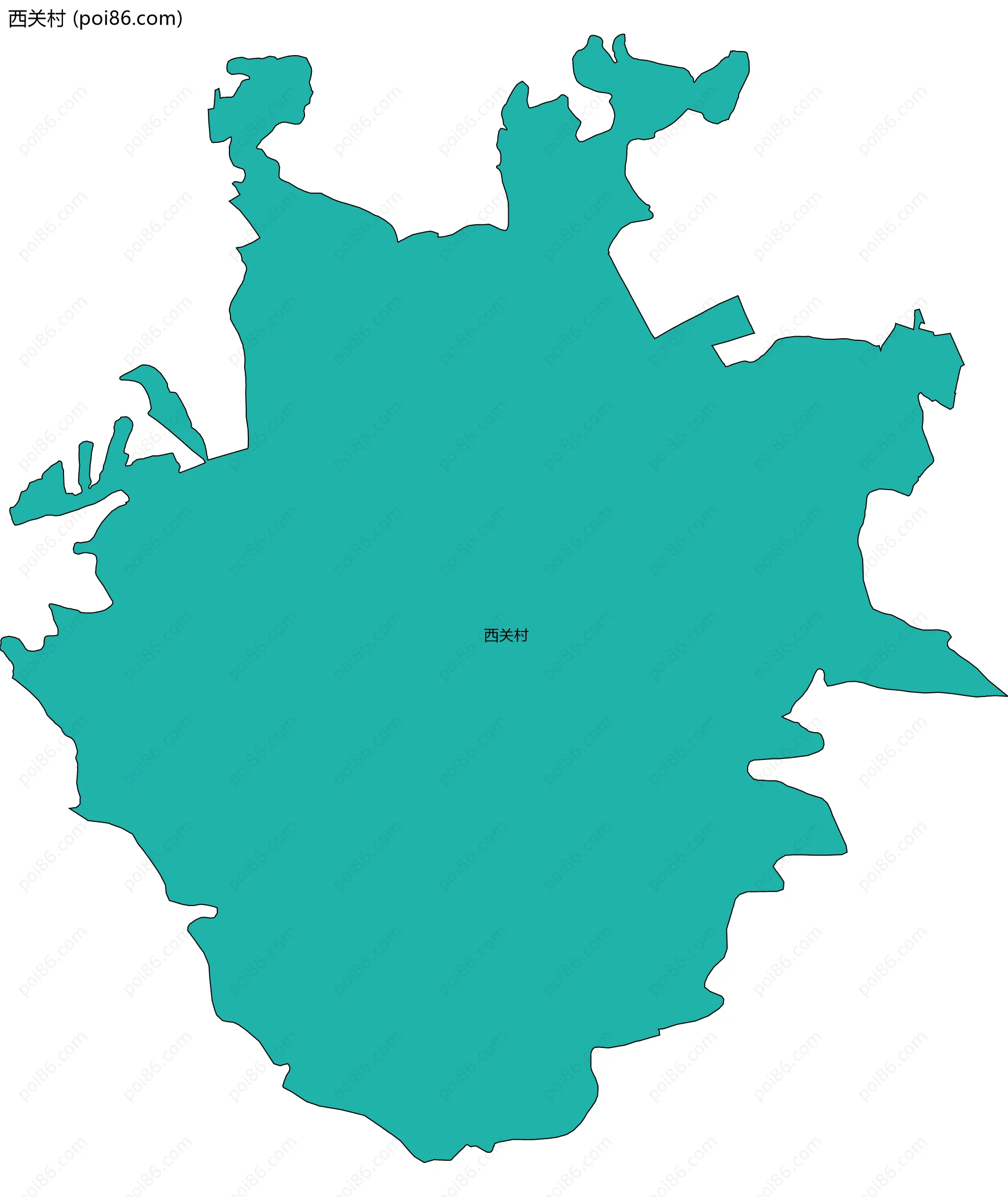 西关村边界地图