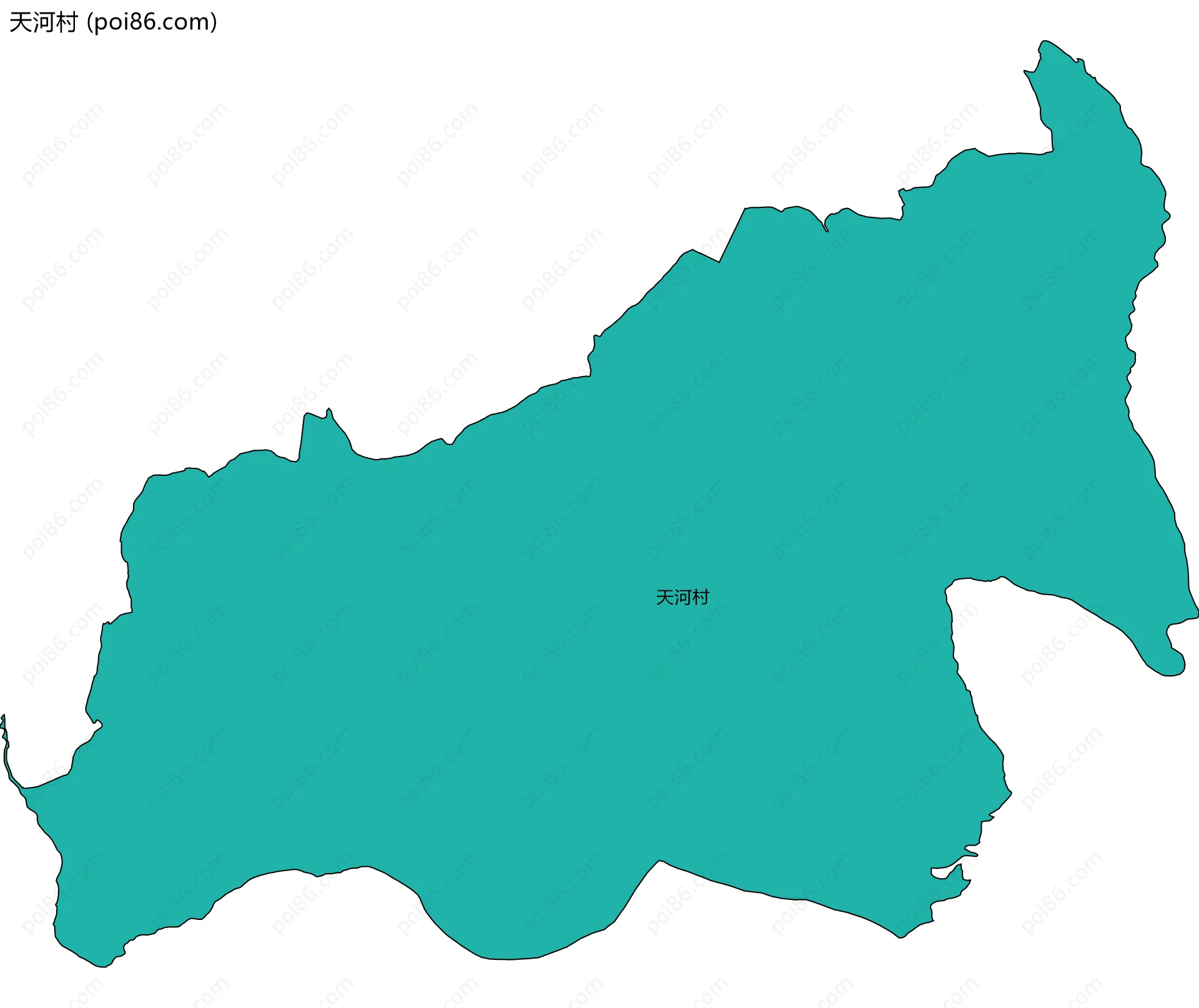 天河村边界地图