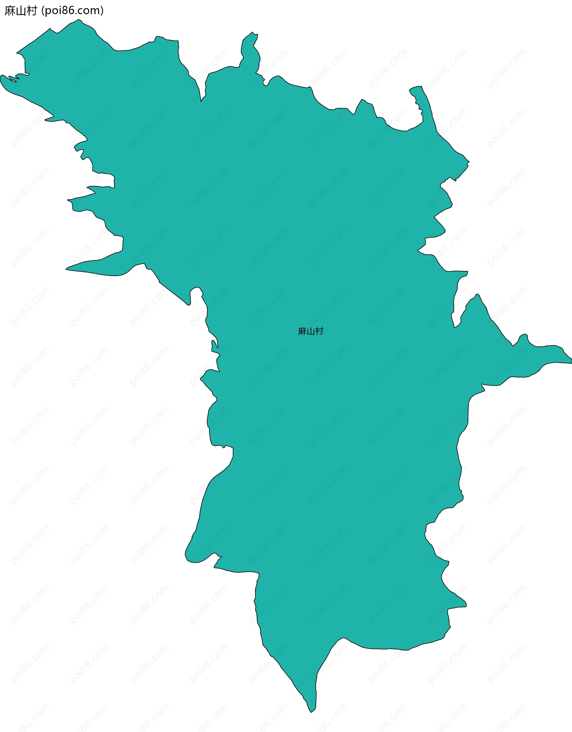 麻山村边界地图