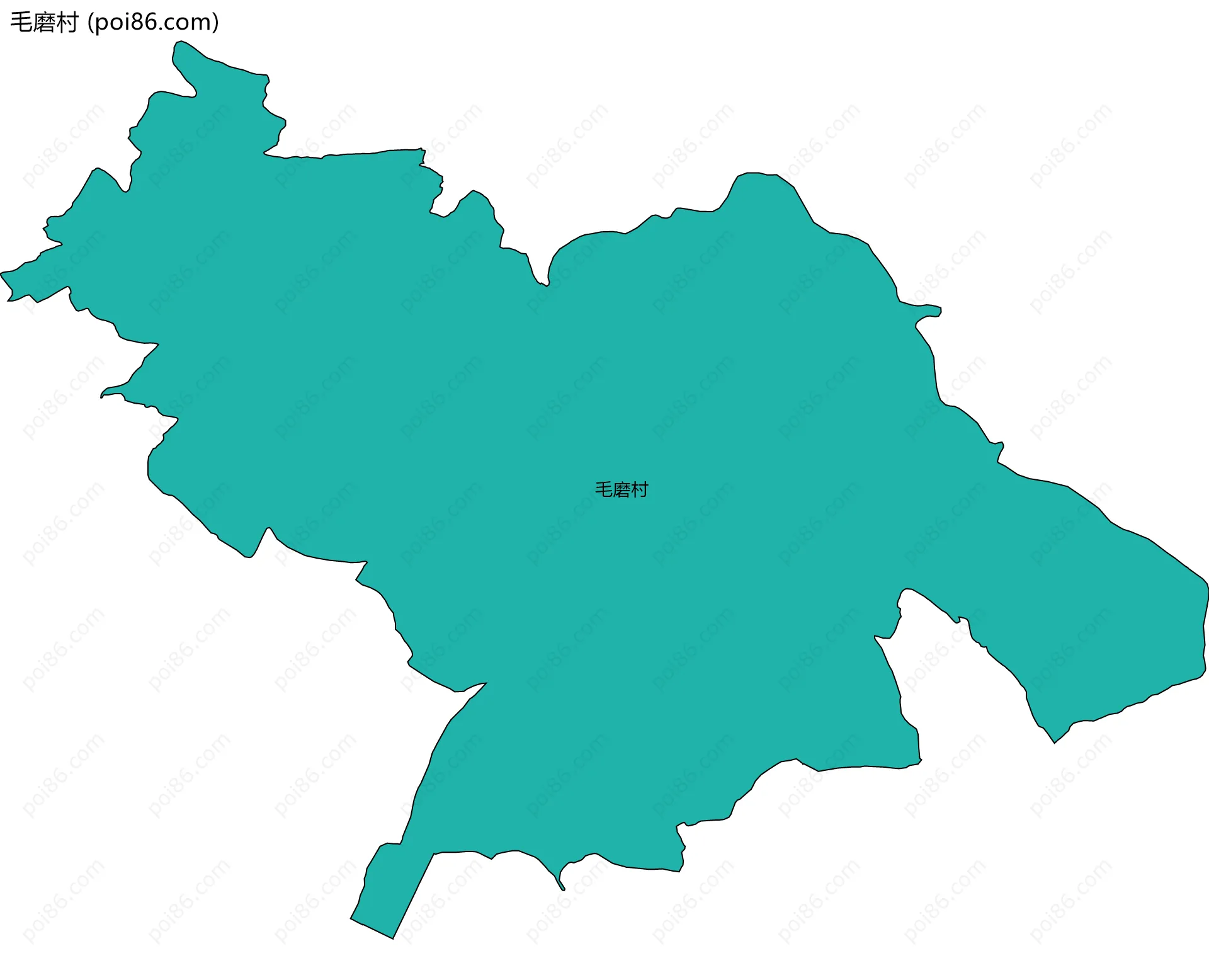 毛磨村边界地图