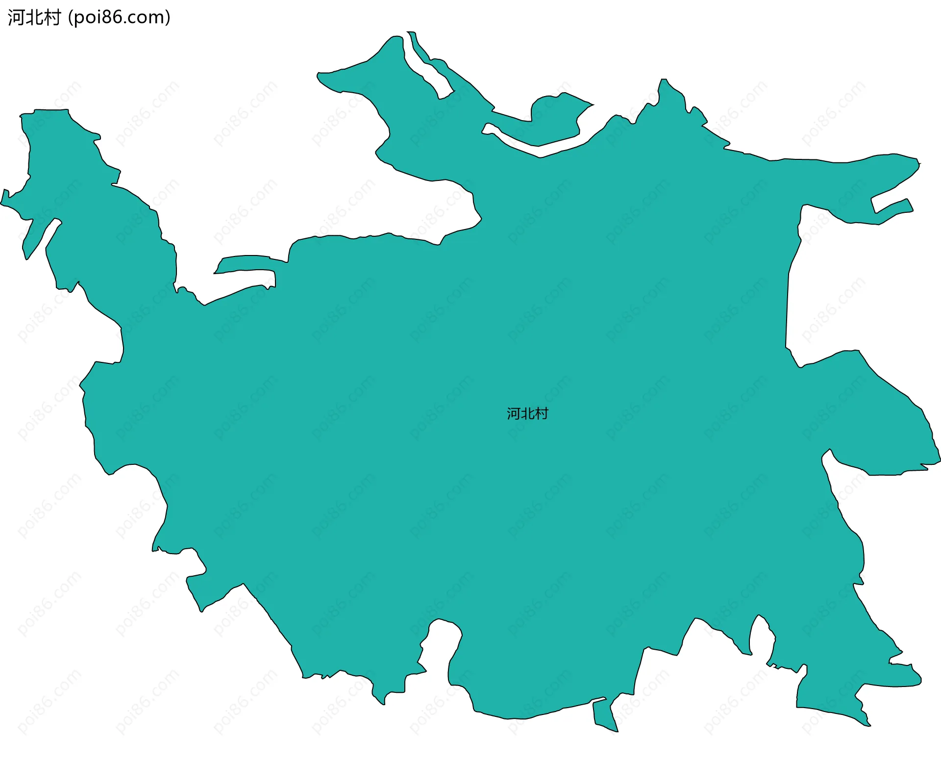 河北村边界地图