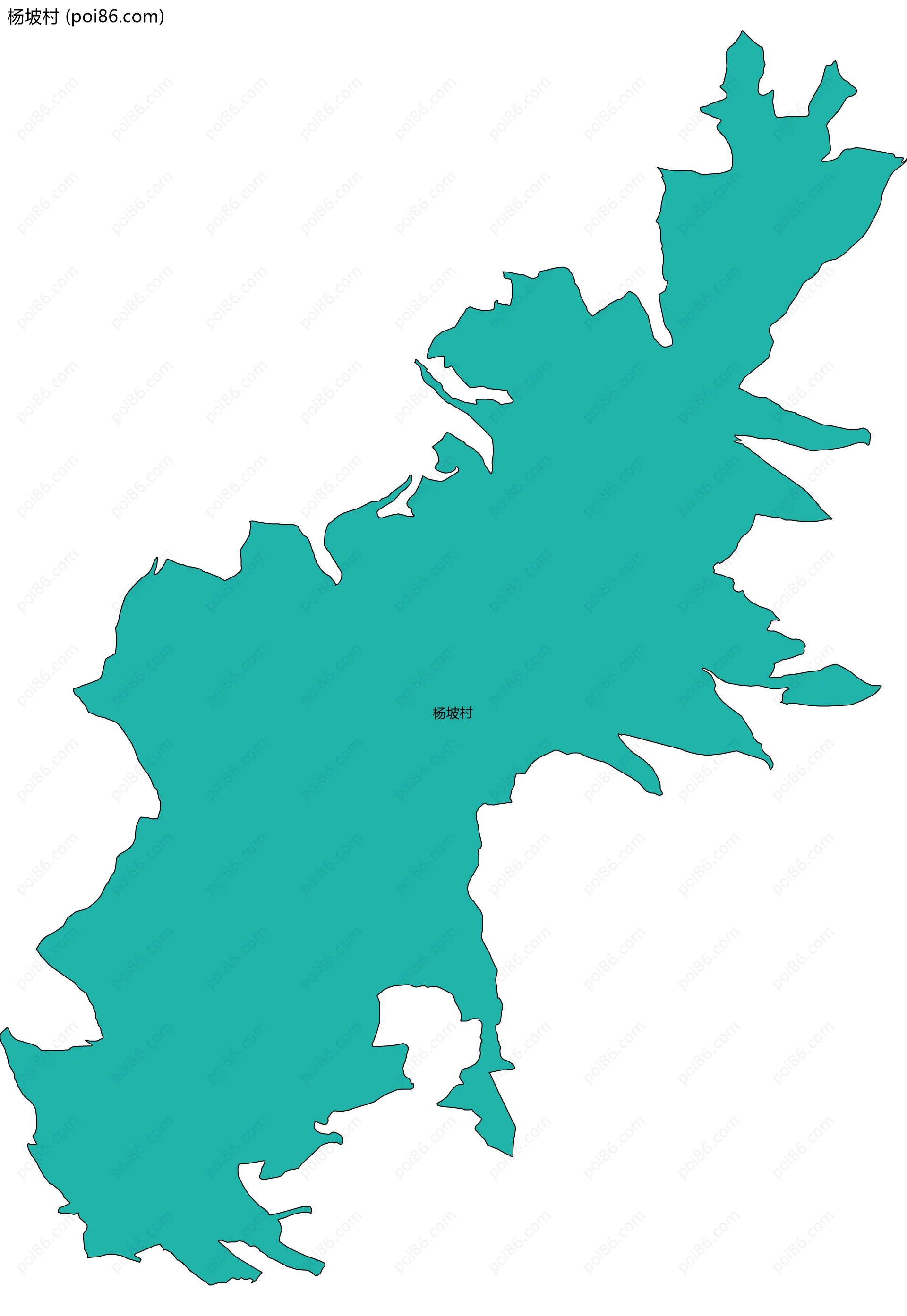 杨坡村边界地图