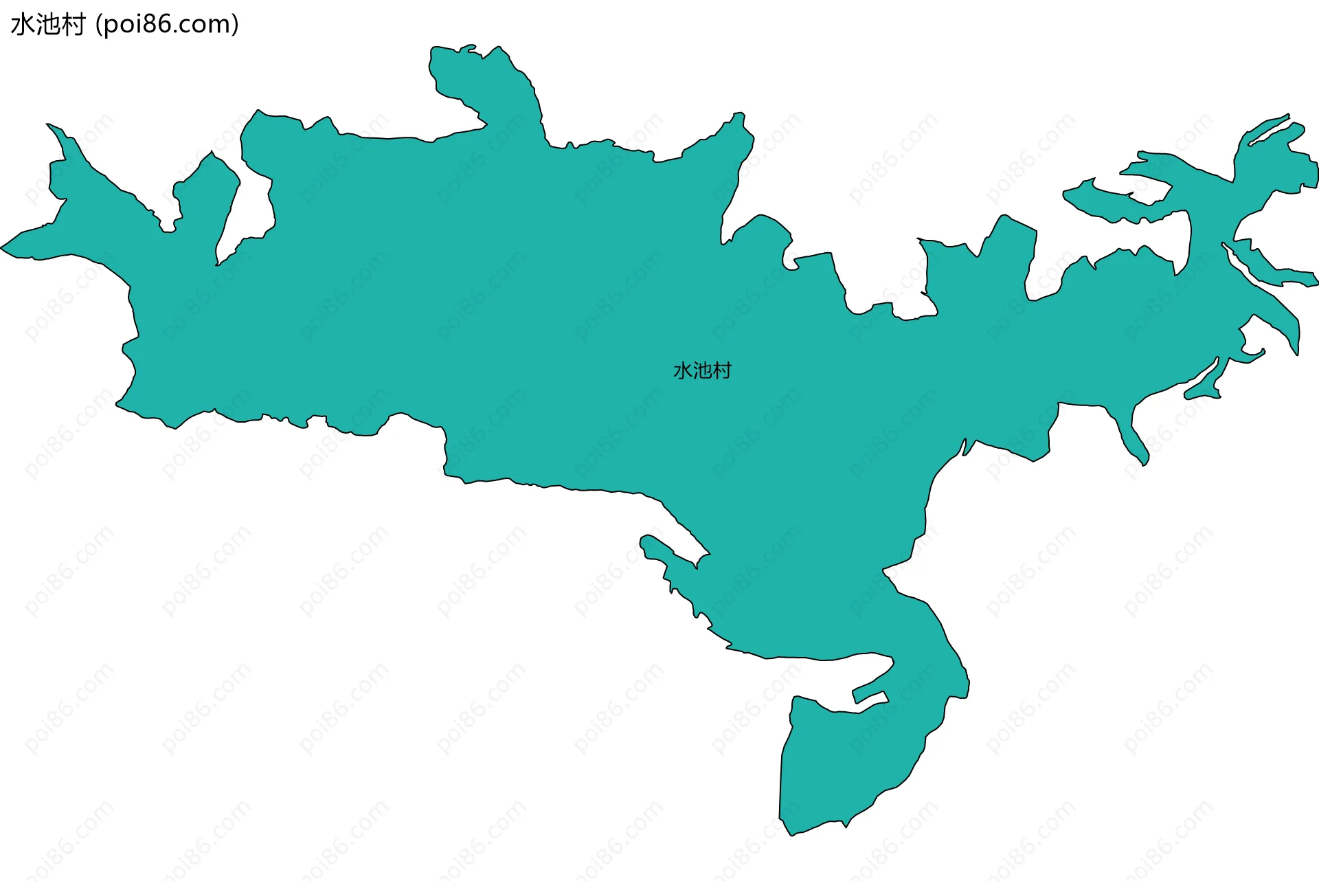 水池村边界地图