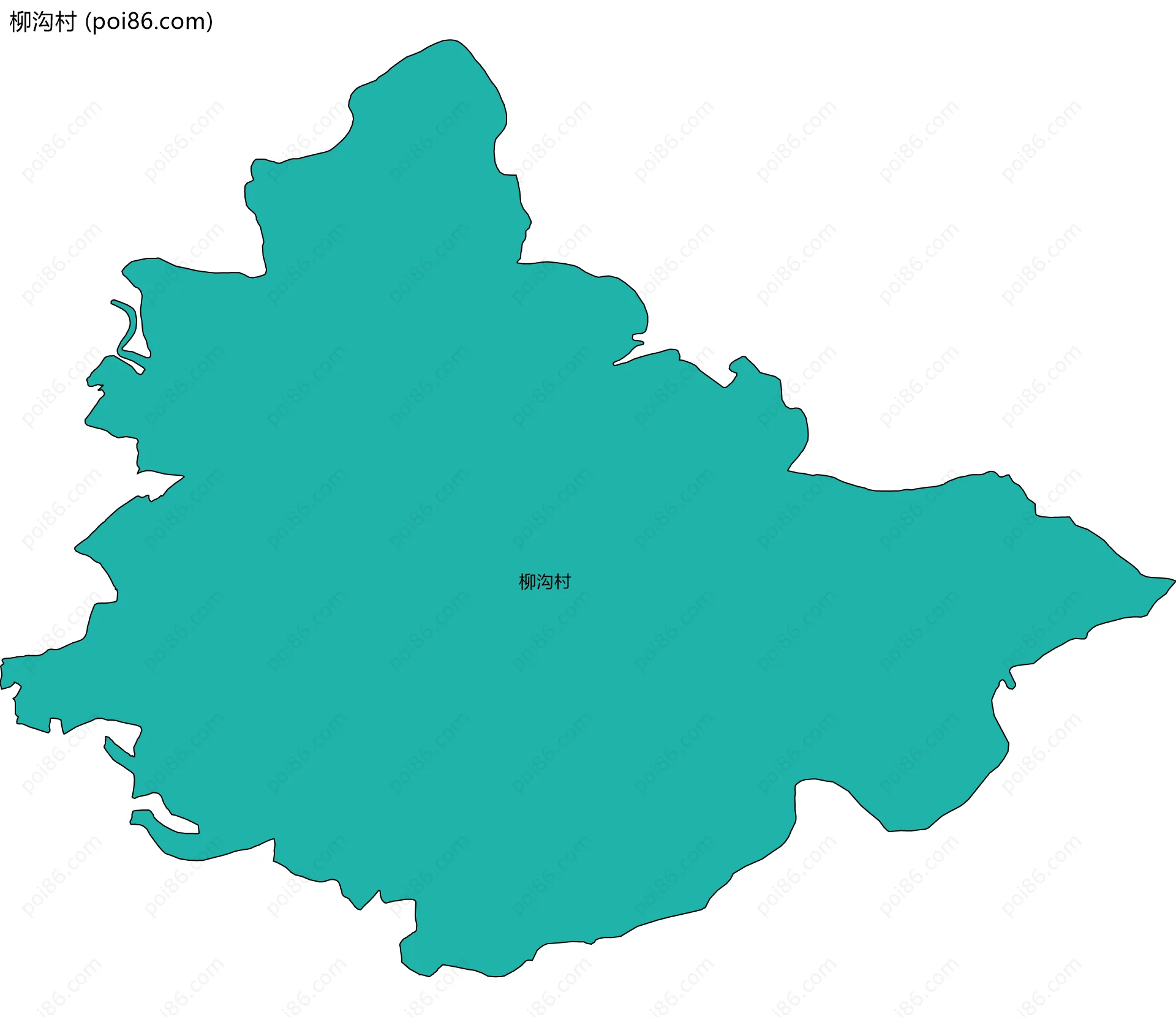 柳沟村边界地图