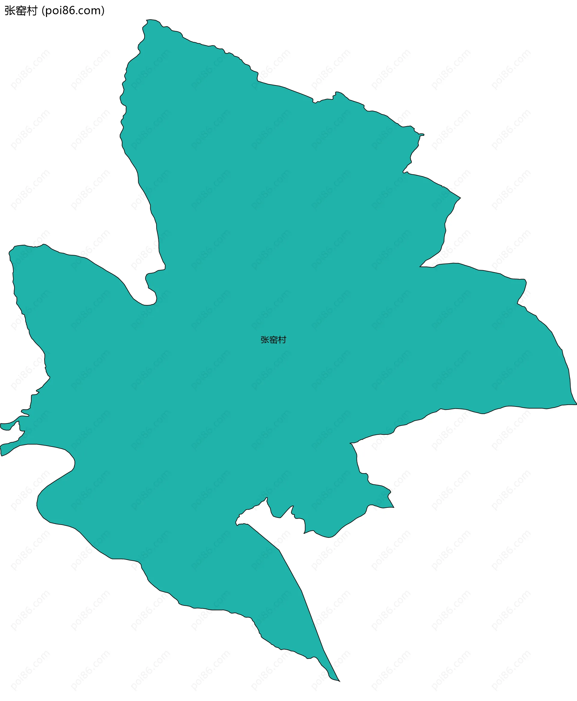 张窑村边界地图