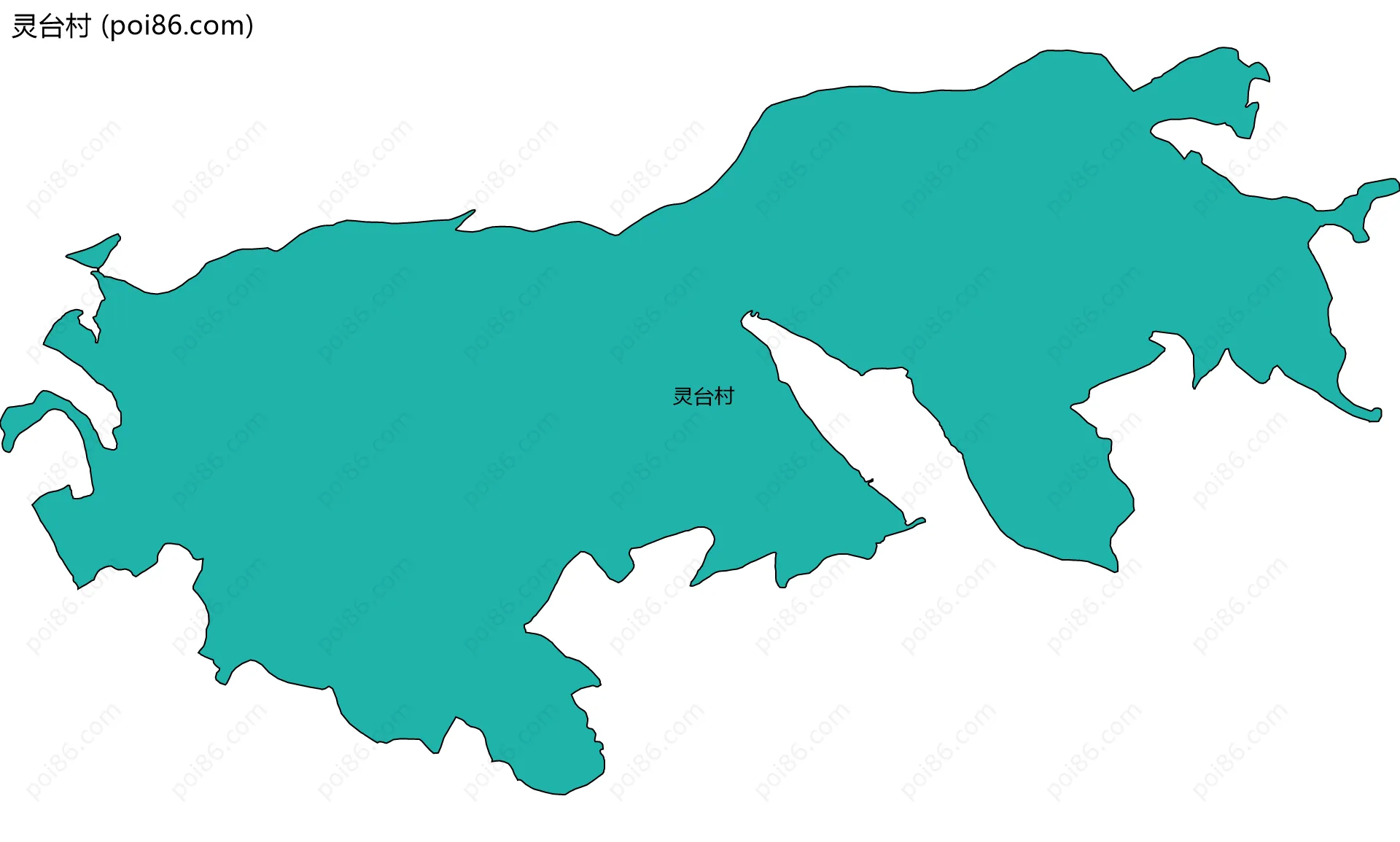 灵台村边界地图