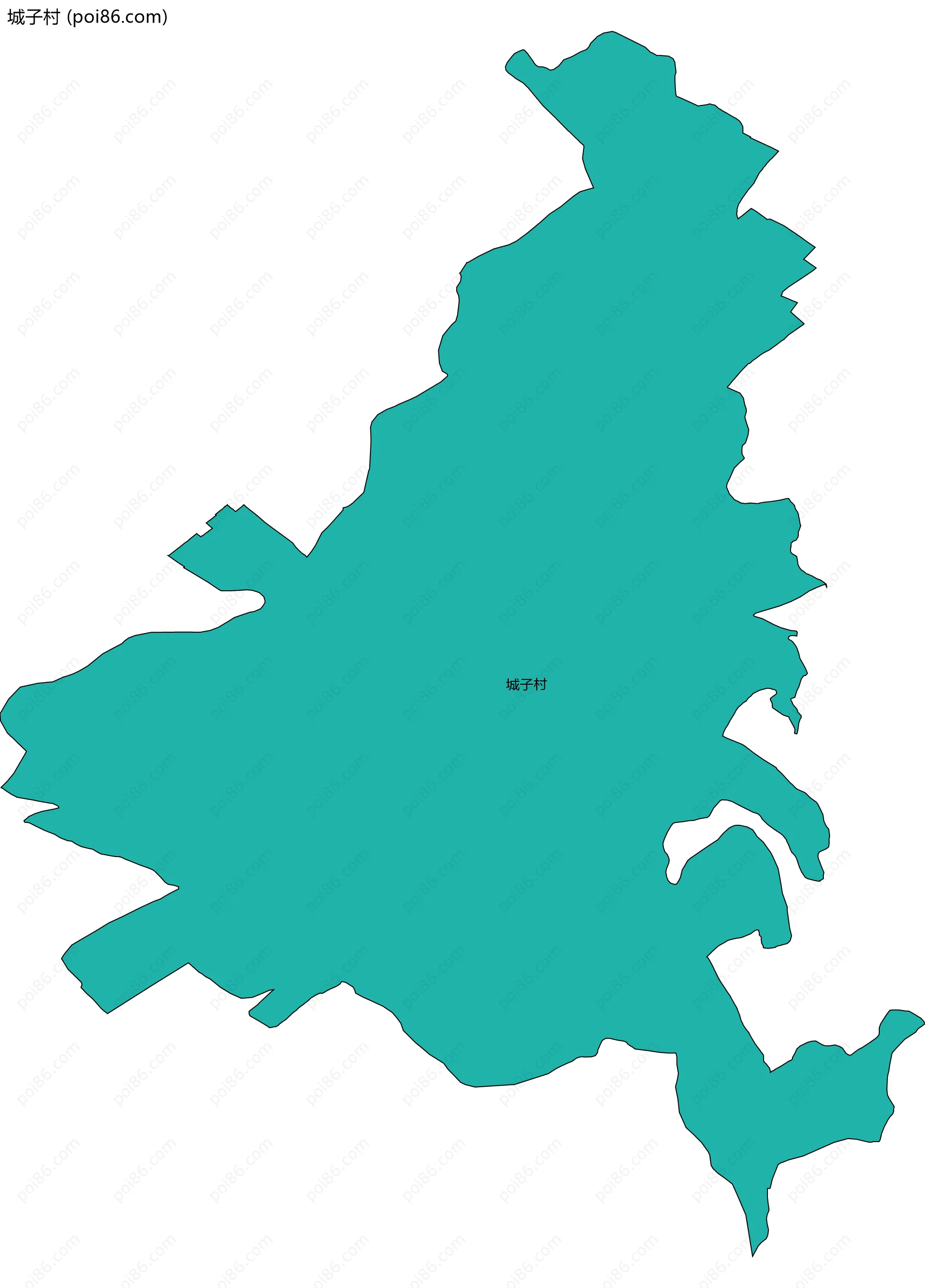 城子村边界地图