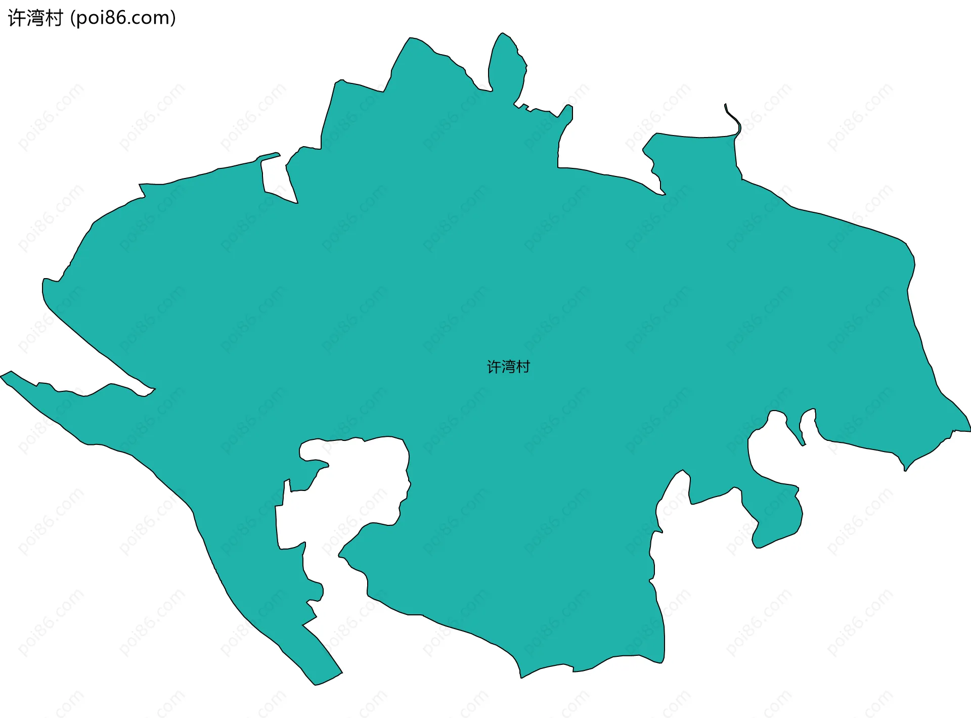 许湾村边界地图