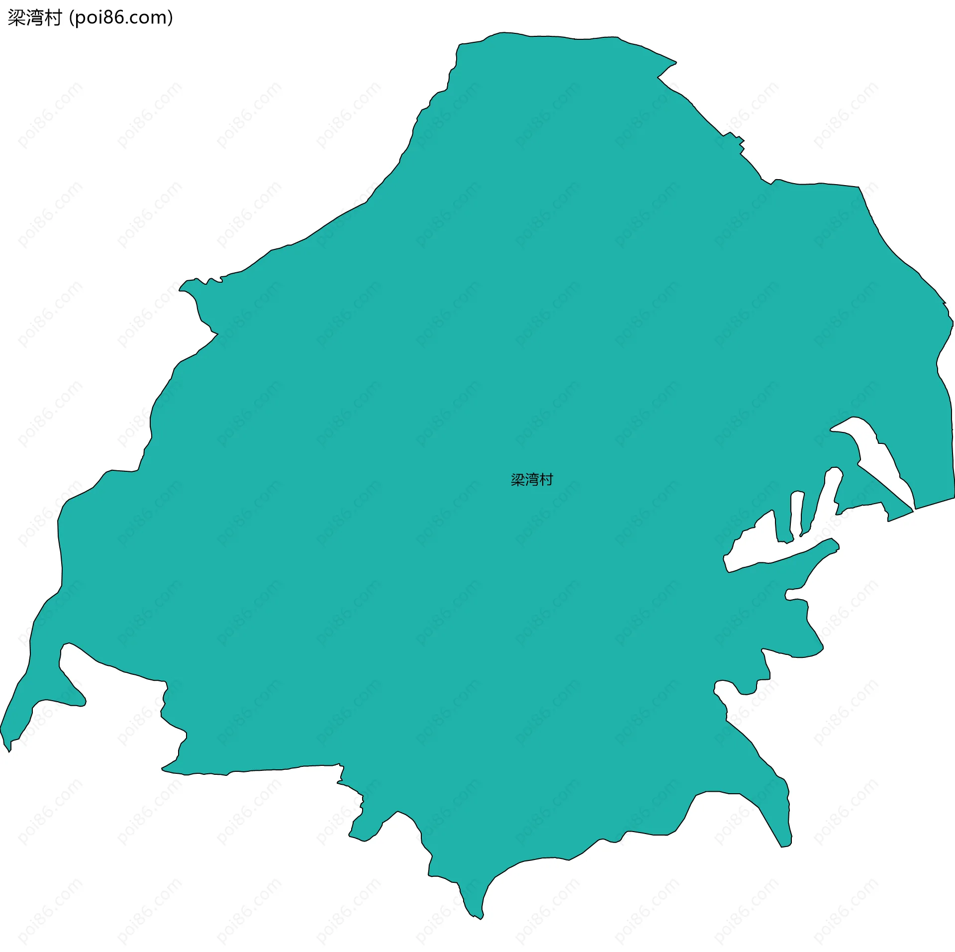 梁湾村边界地图