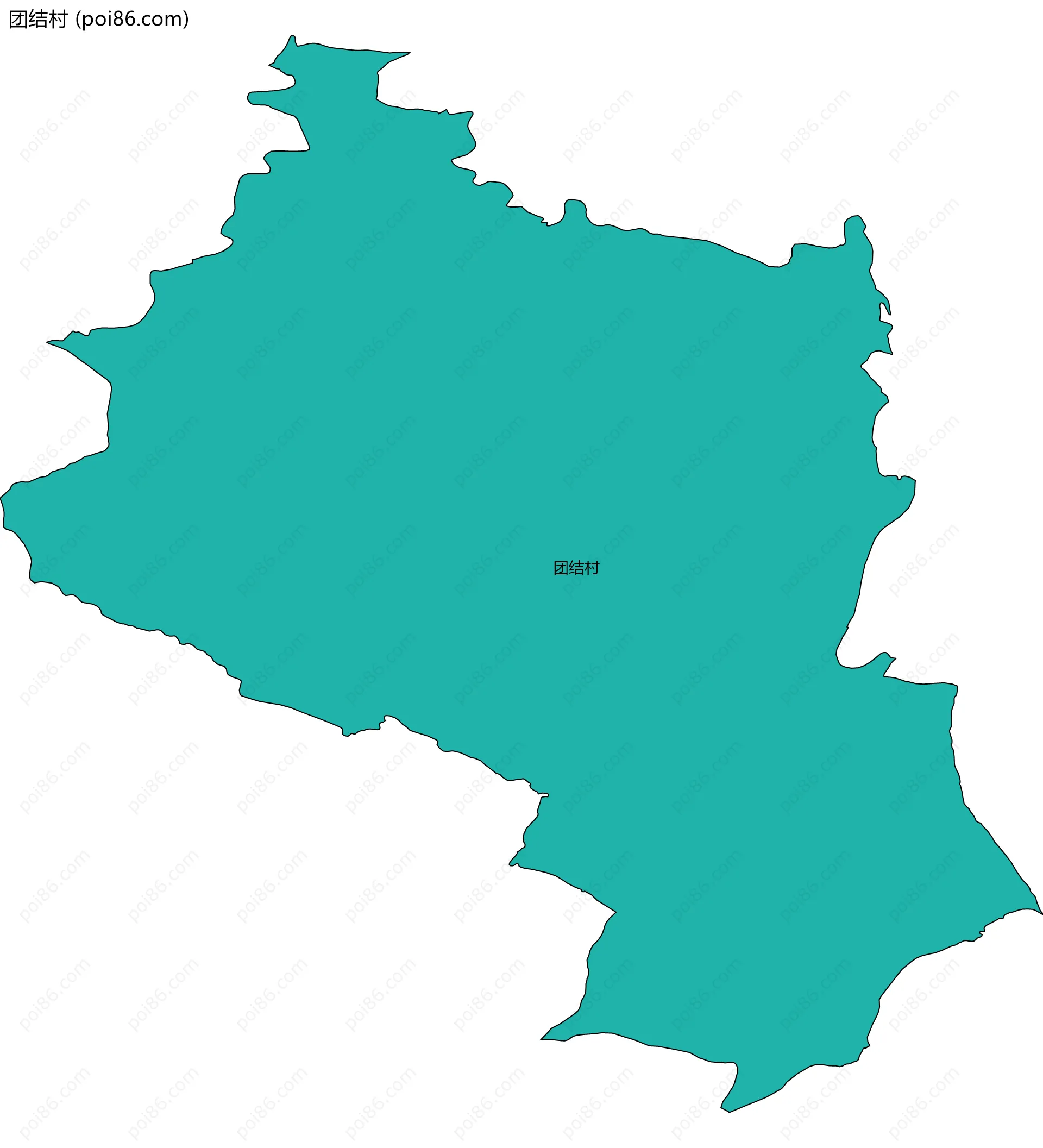 团结村边界地图