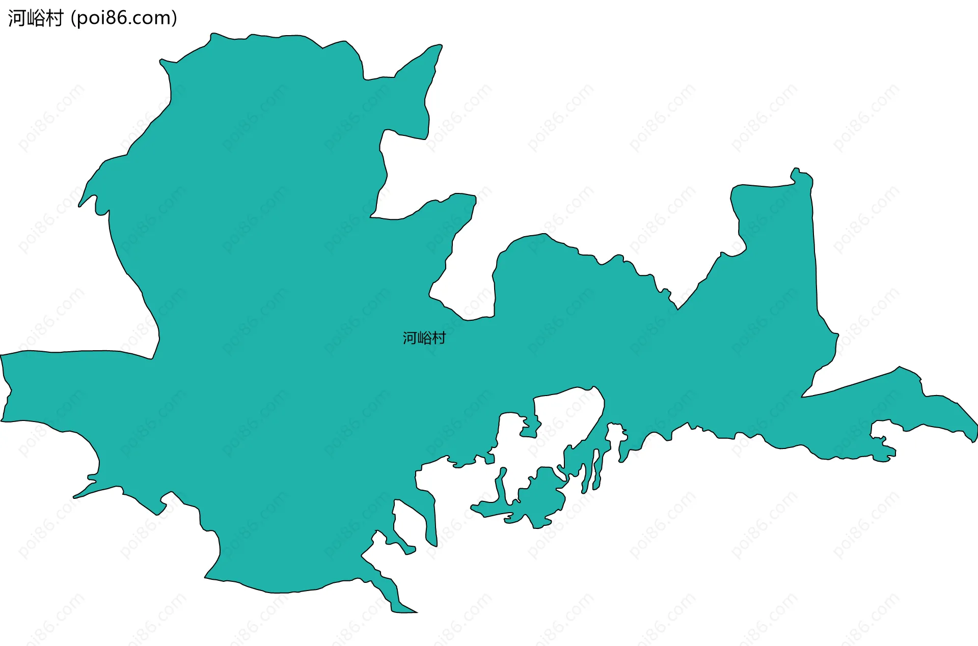 河峪村边界地图