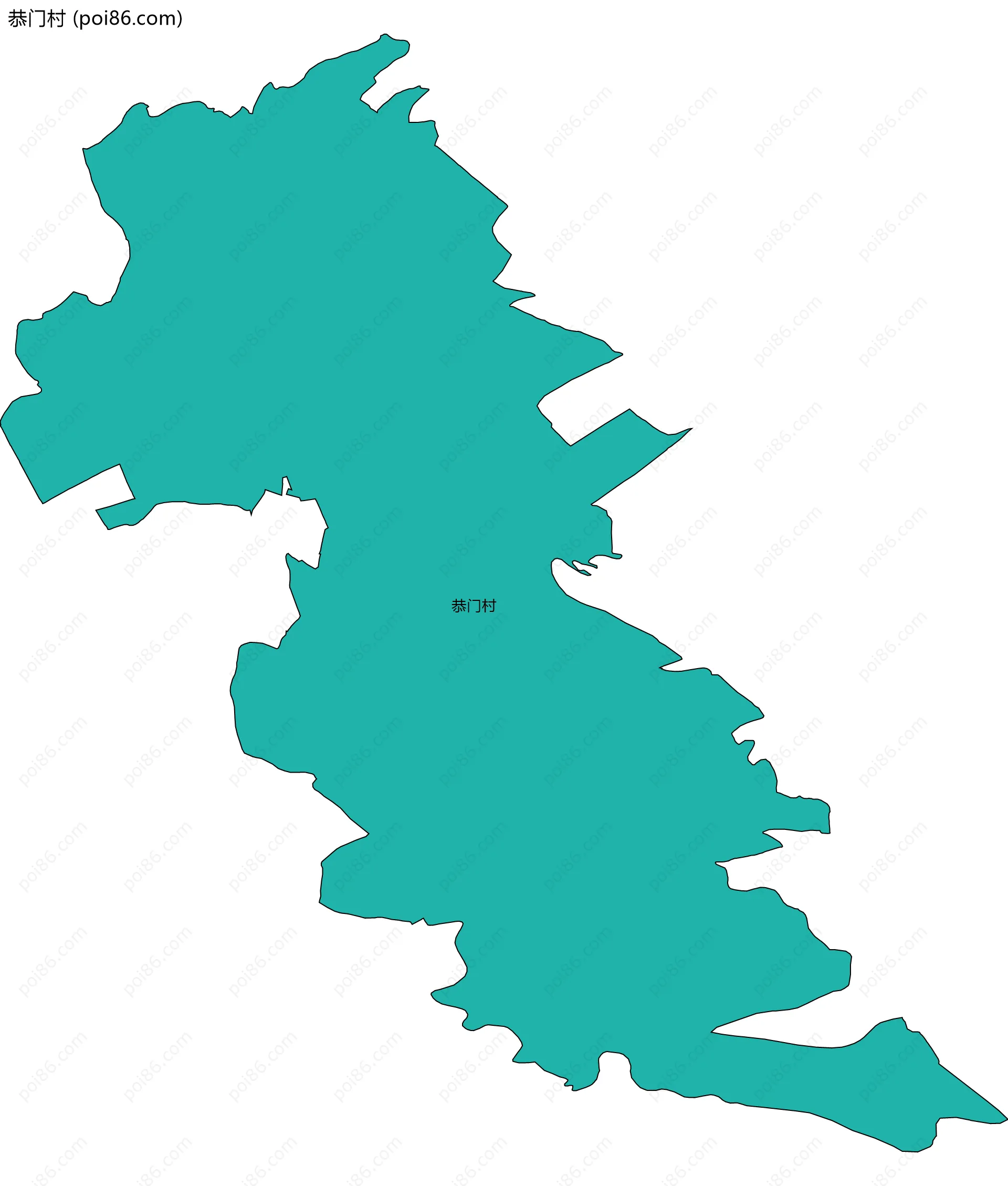 恭门村边界地图