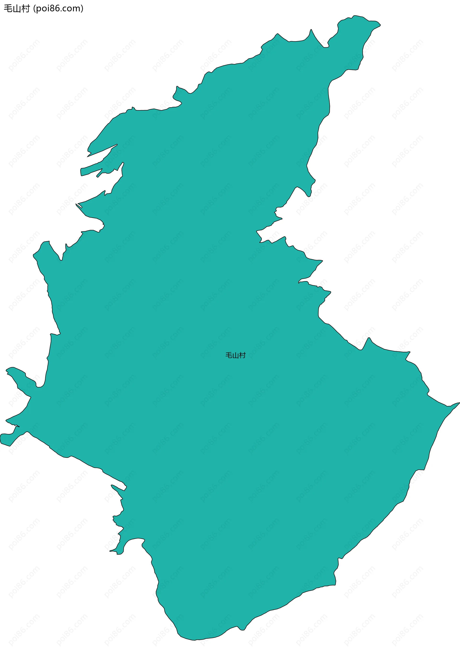 毛山村边界地图