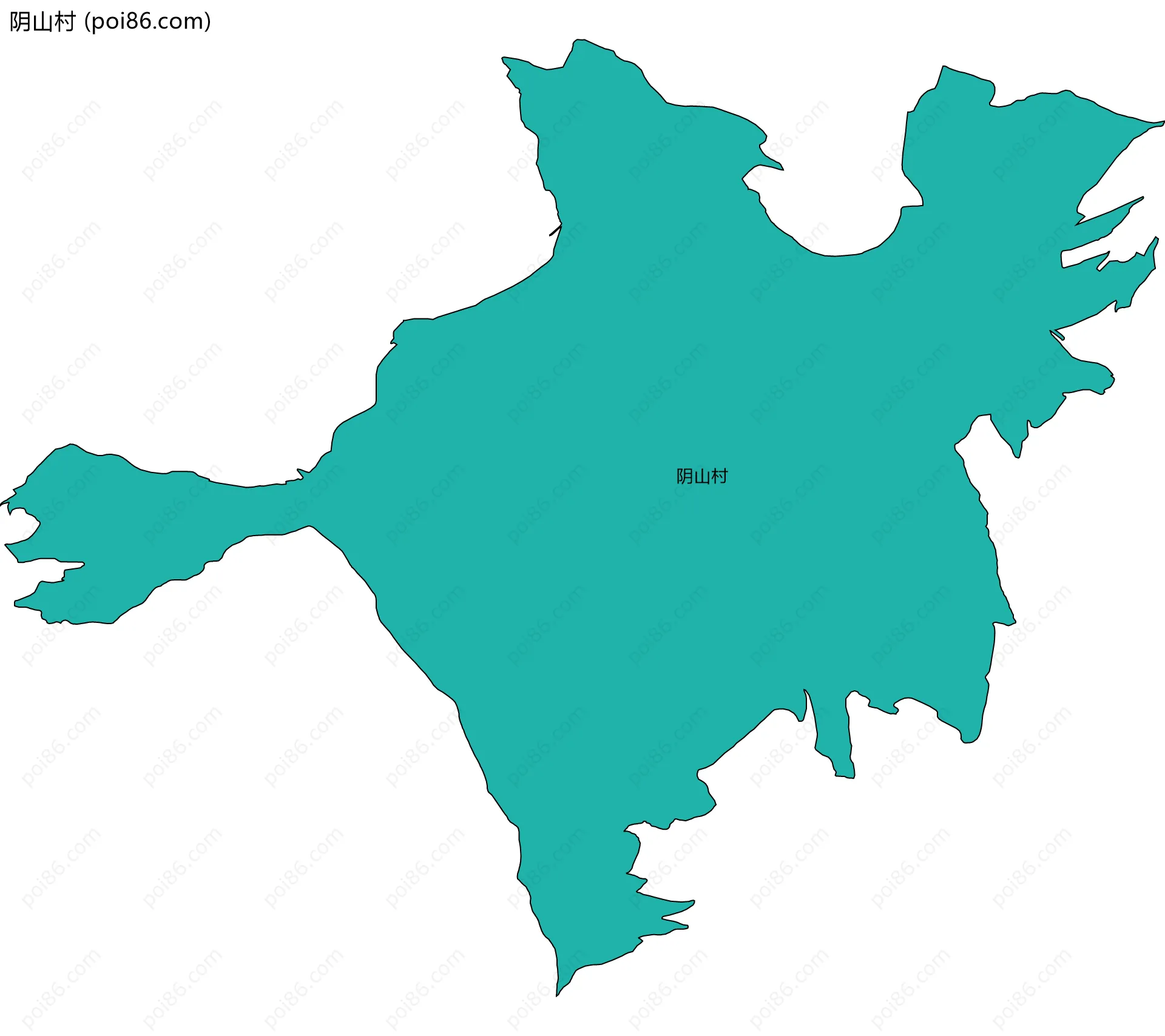 阴山村边界地图