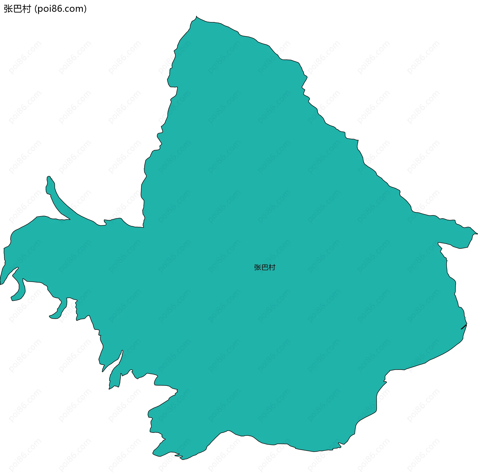 张巴村边界地图