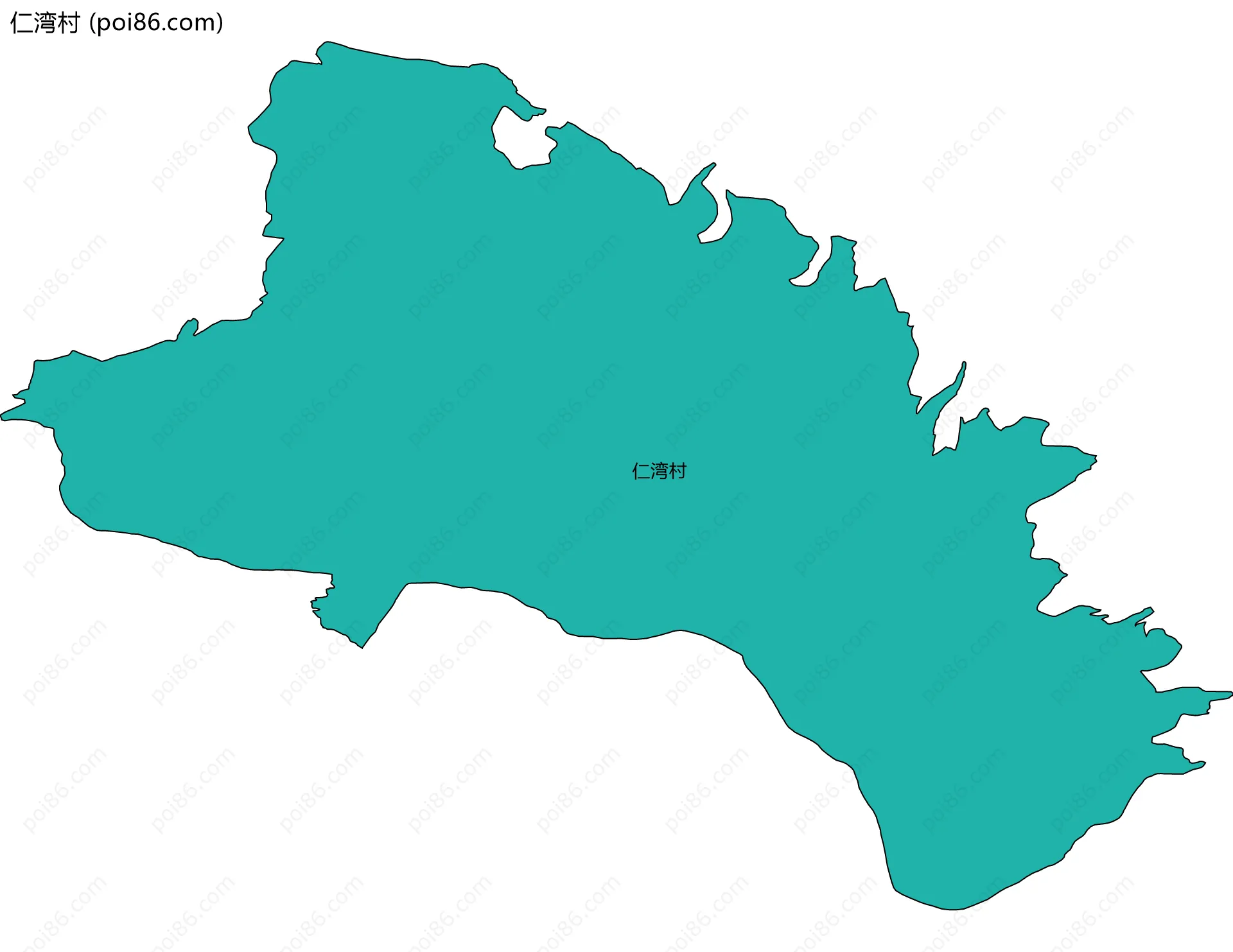 仁湾村边界地图