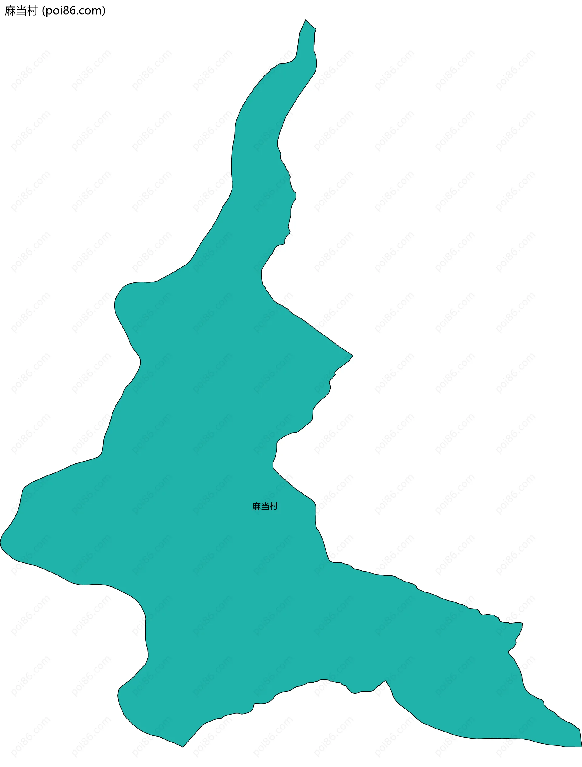 麻当村边界地图