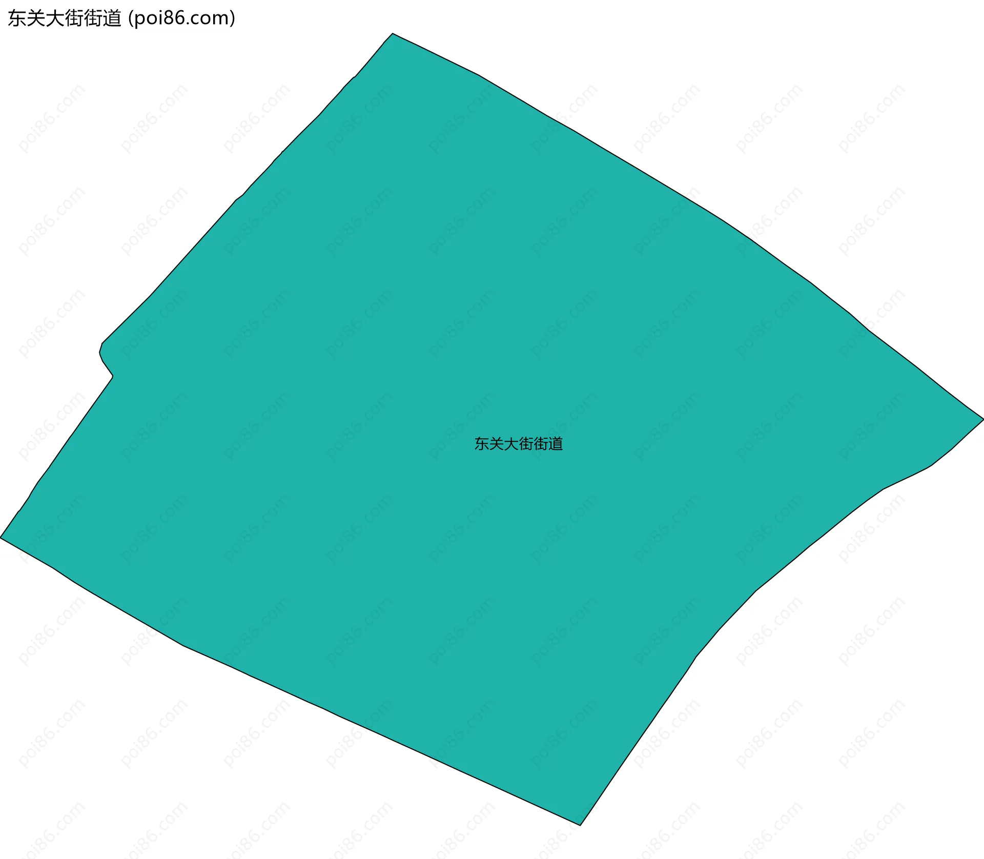 东关大街街道边界地图(五级行政区划)