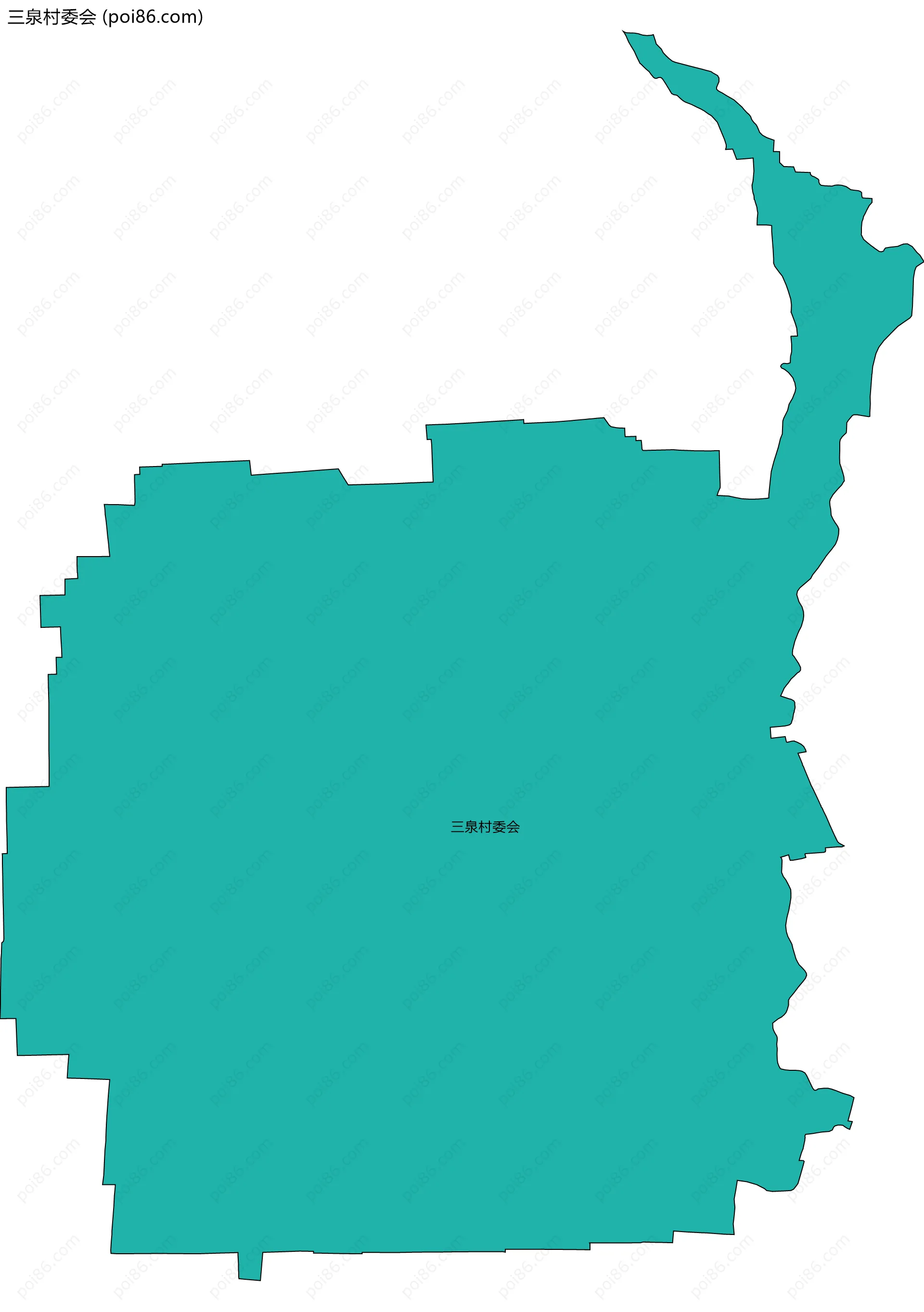 三泉村委会边界地图