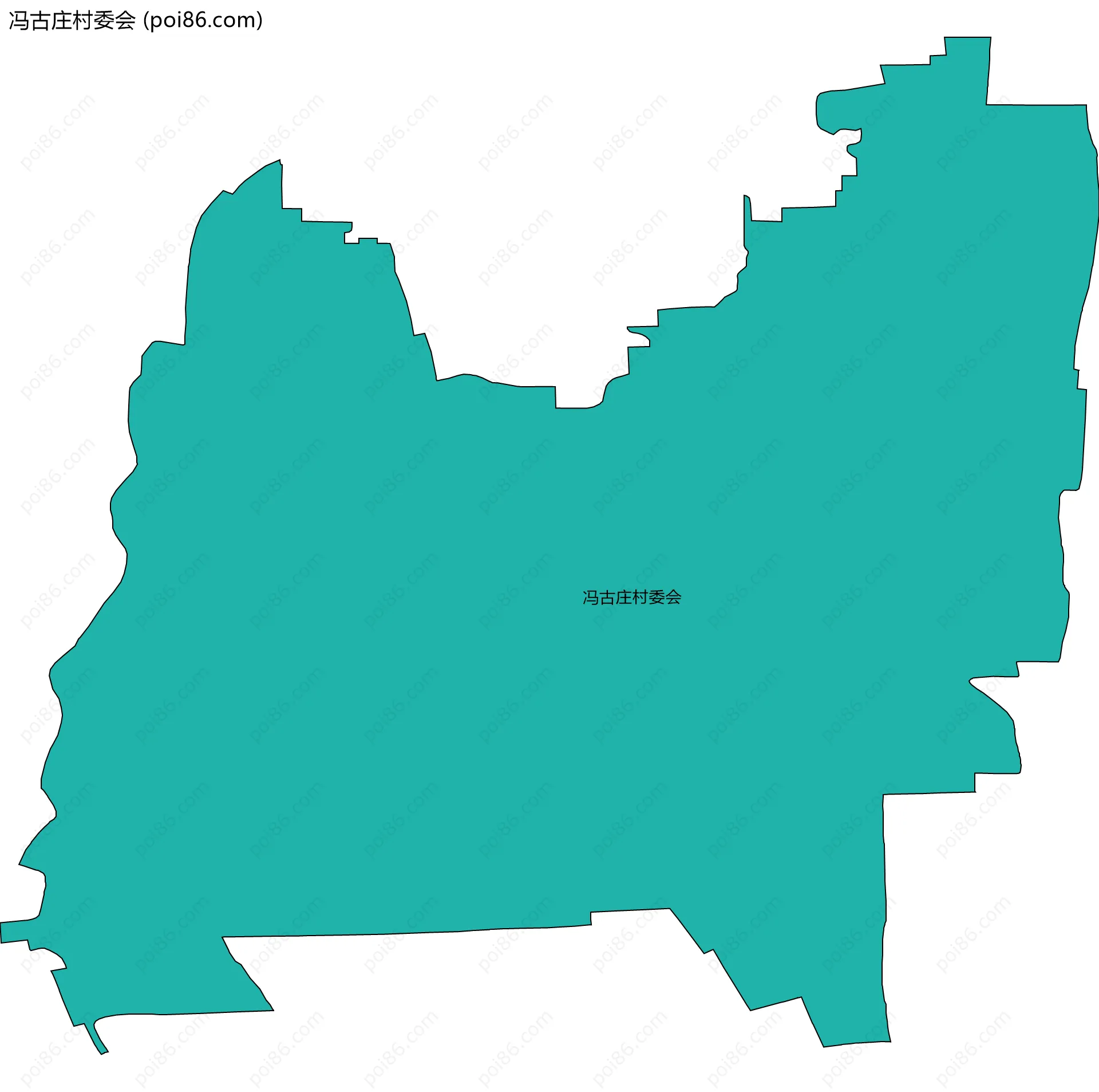 冯古庄村委会边界地图