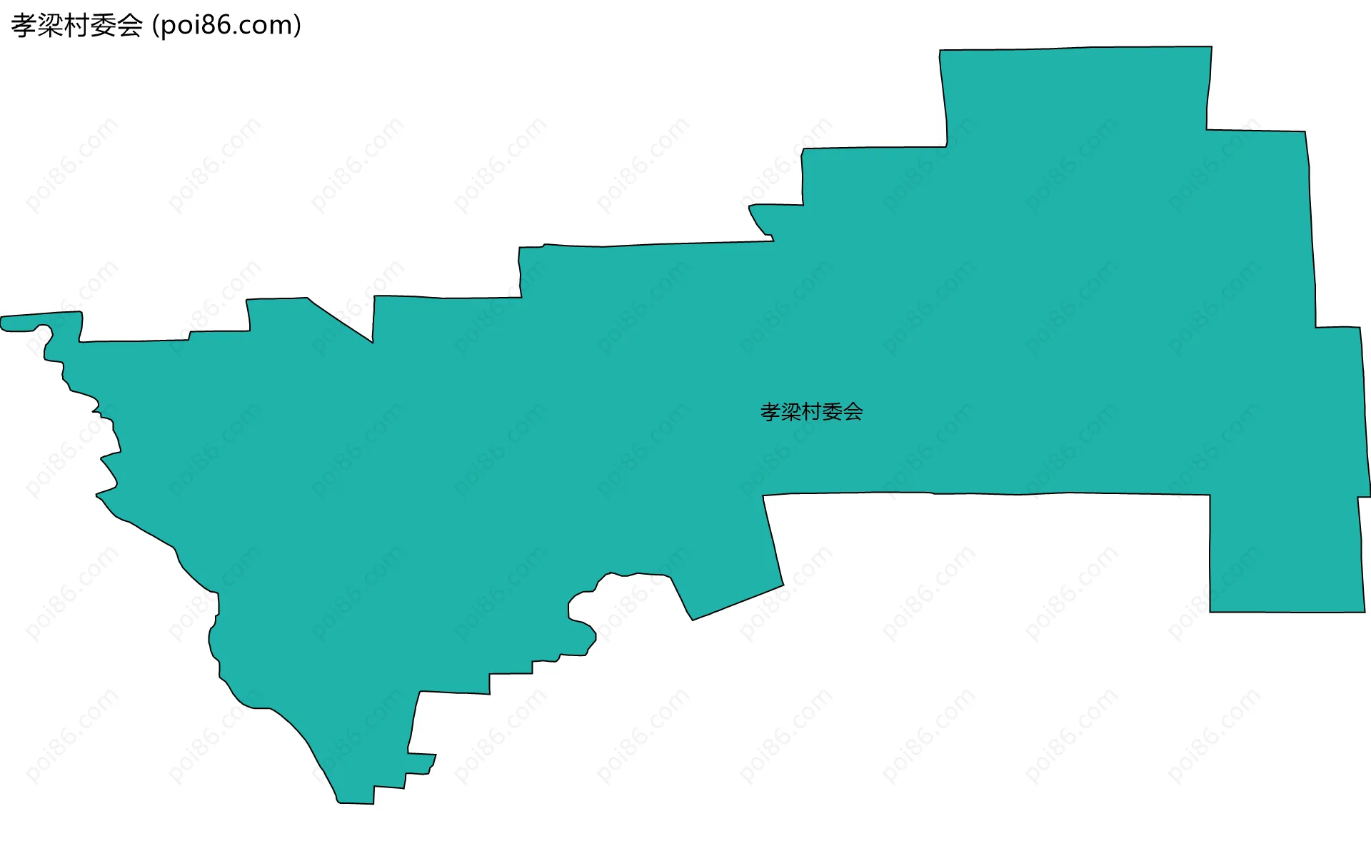 孝梁村委会边界地图