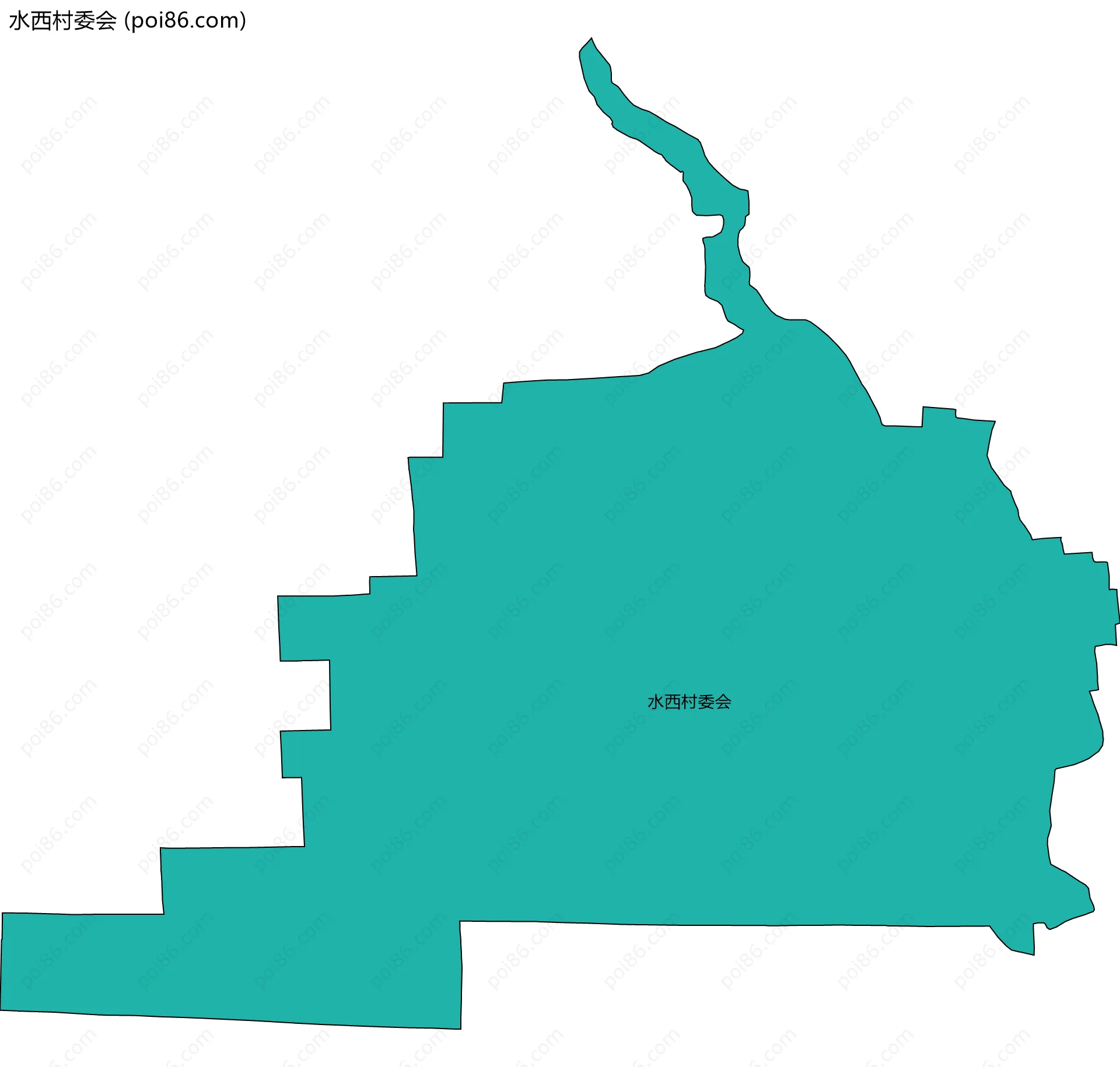 水西村委会边界地图