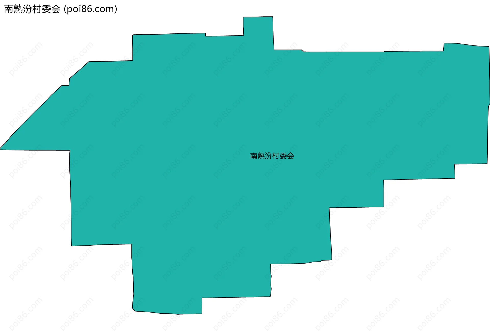 南熟汾村委会边界地图