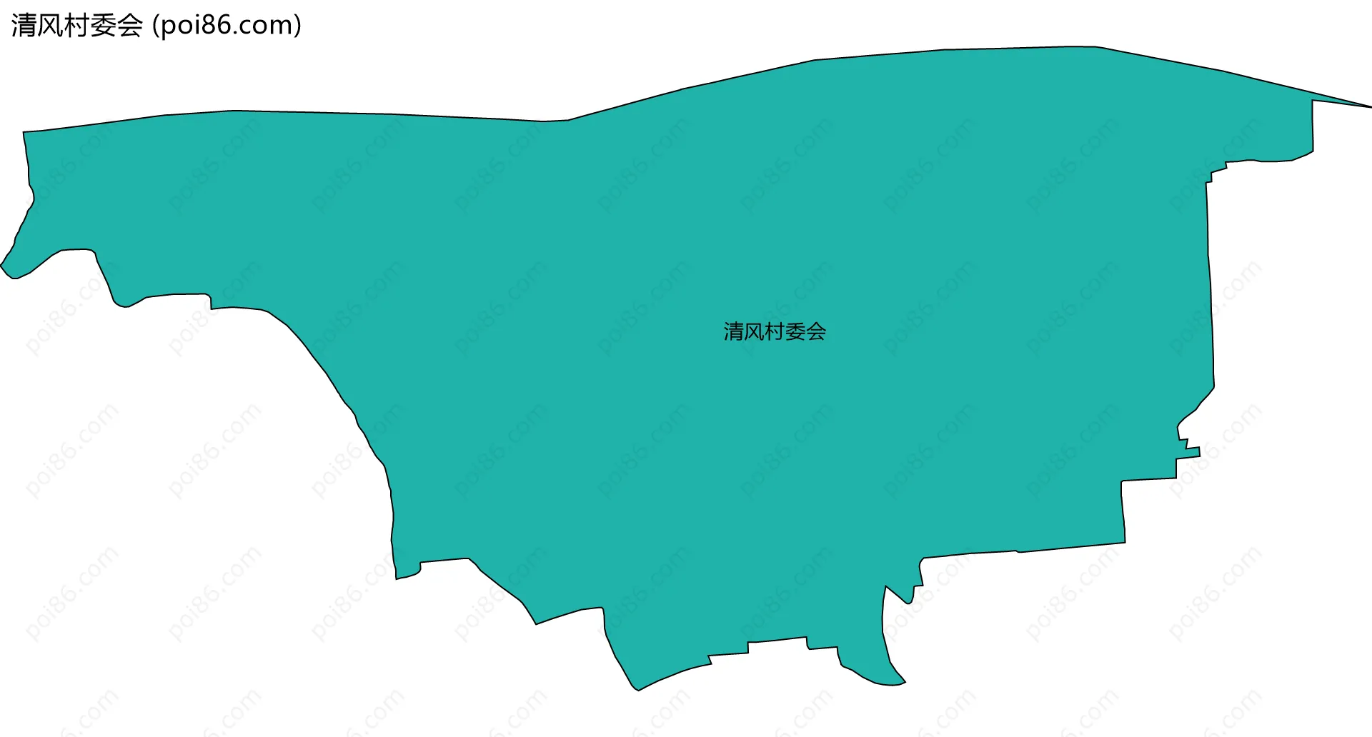 清风村委会边界地图