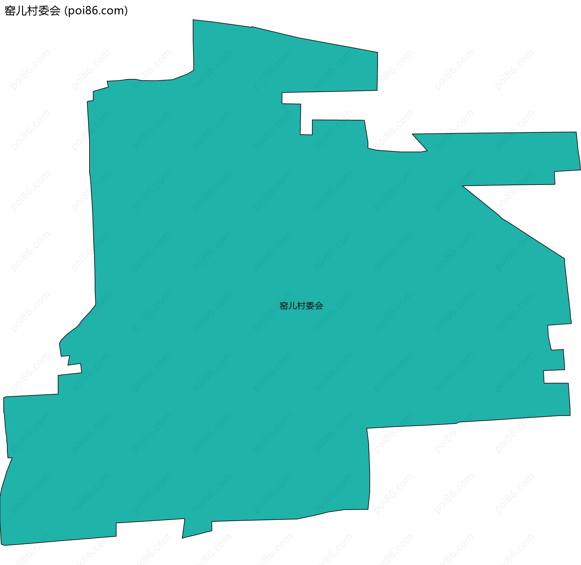 窑儿村委会边界地图