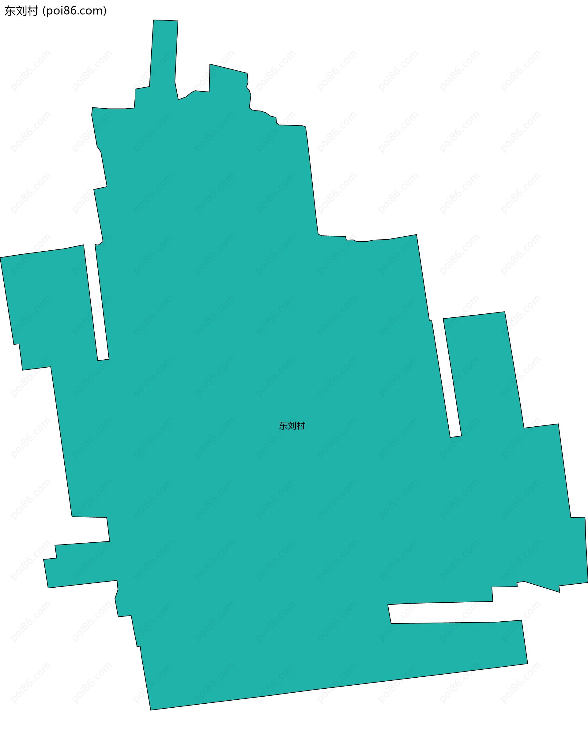 东刘村边界地图