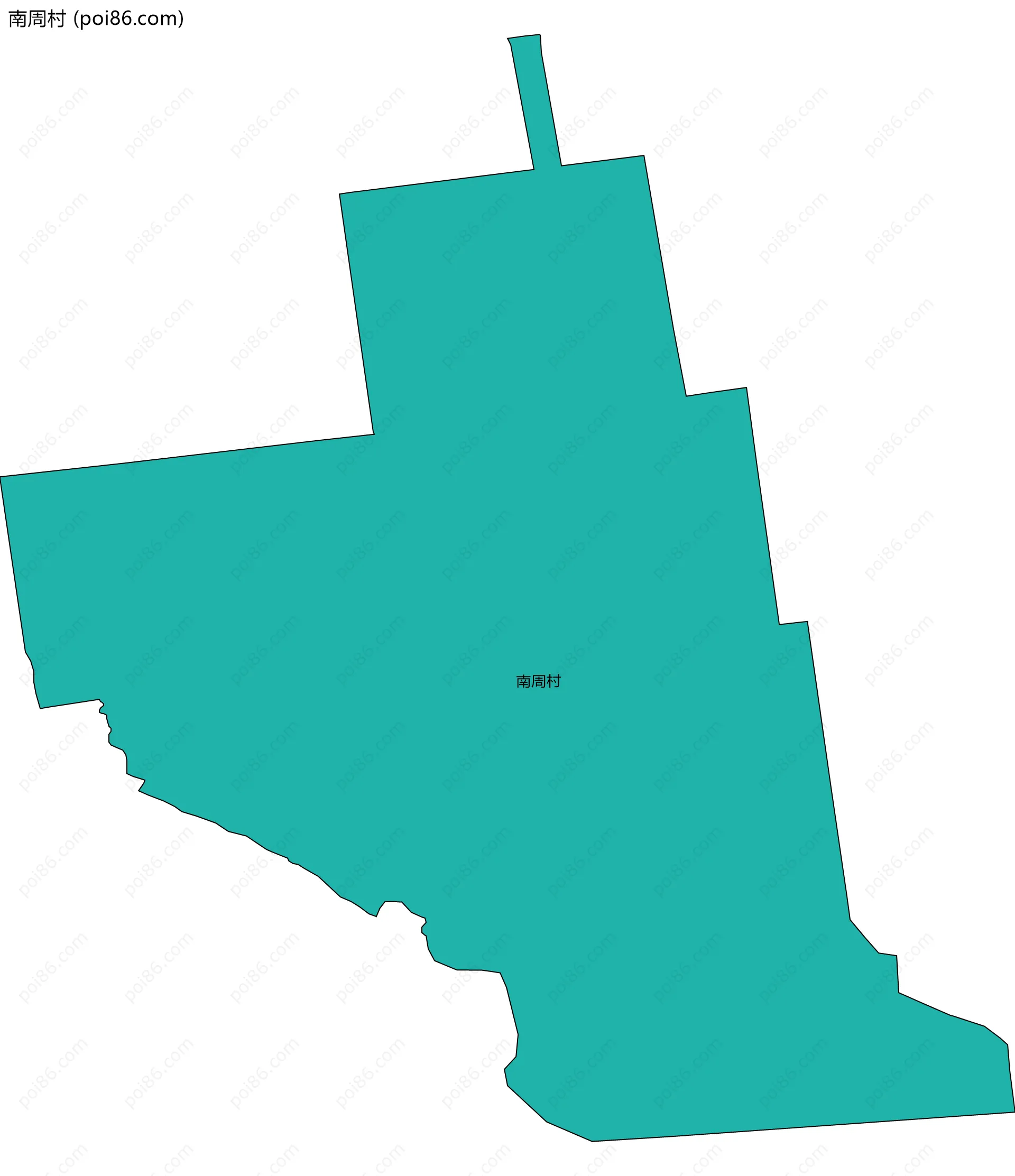 南周村边界地图