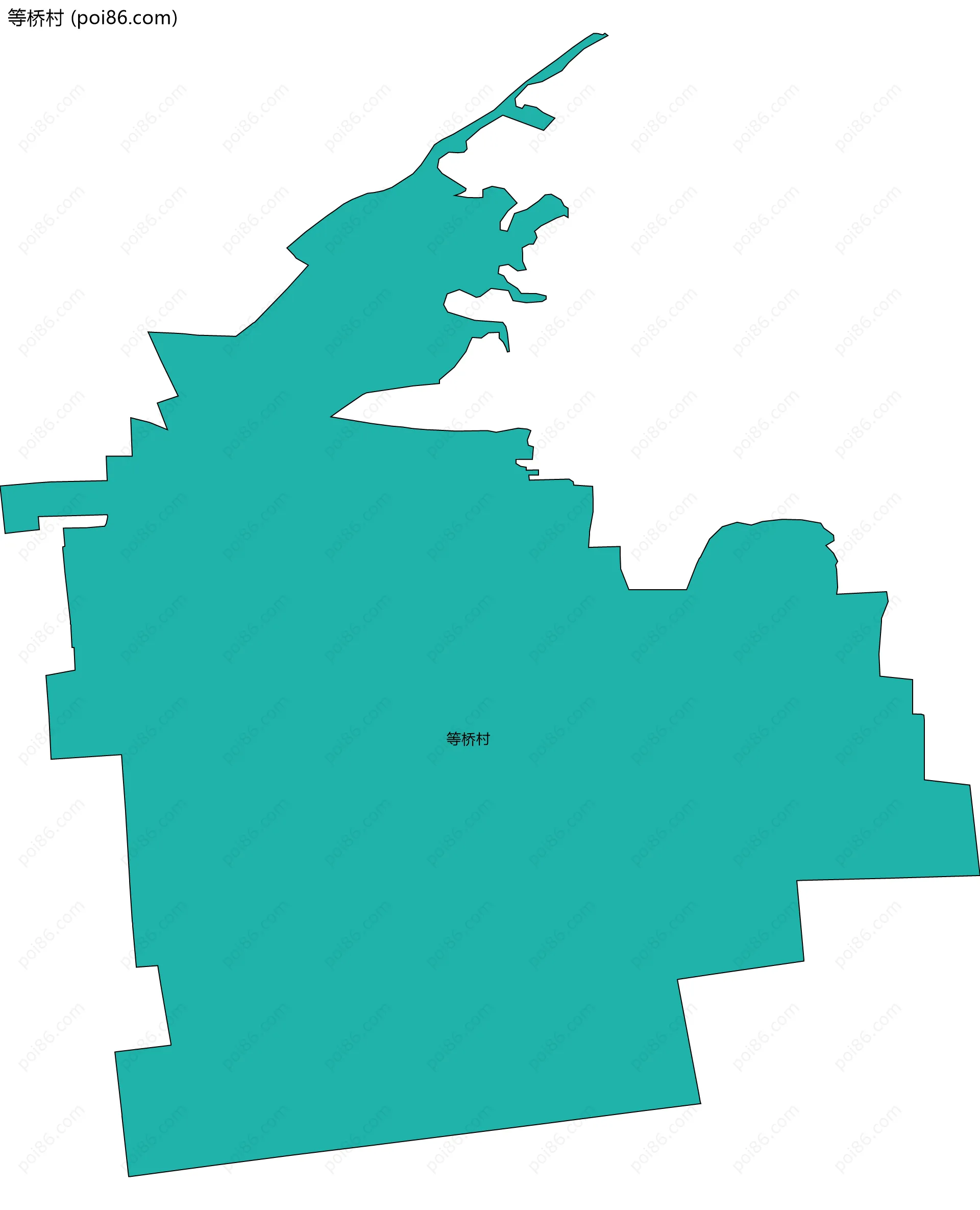 等桥村边界地图